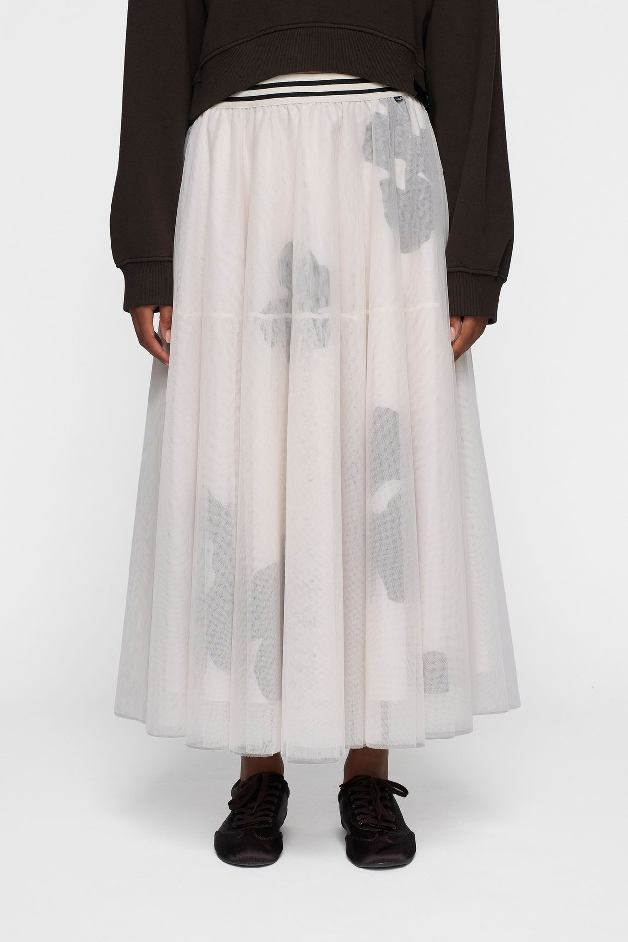 TULLE SKIRT FLOWER ECRU 2