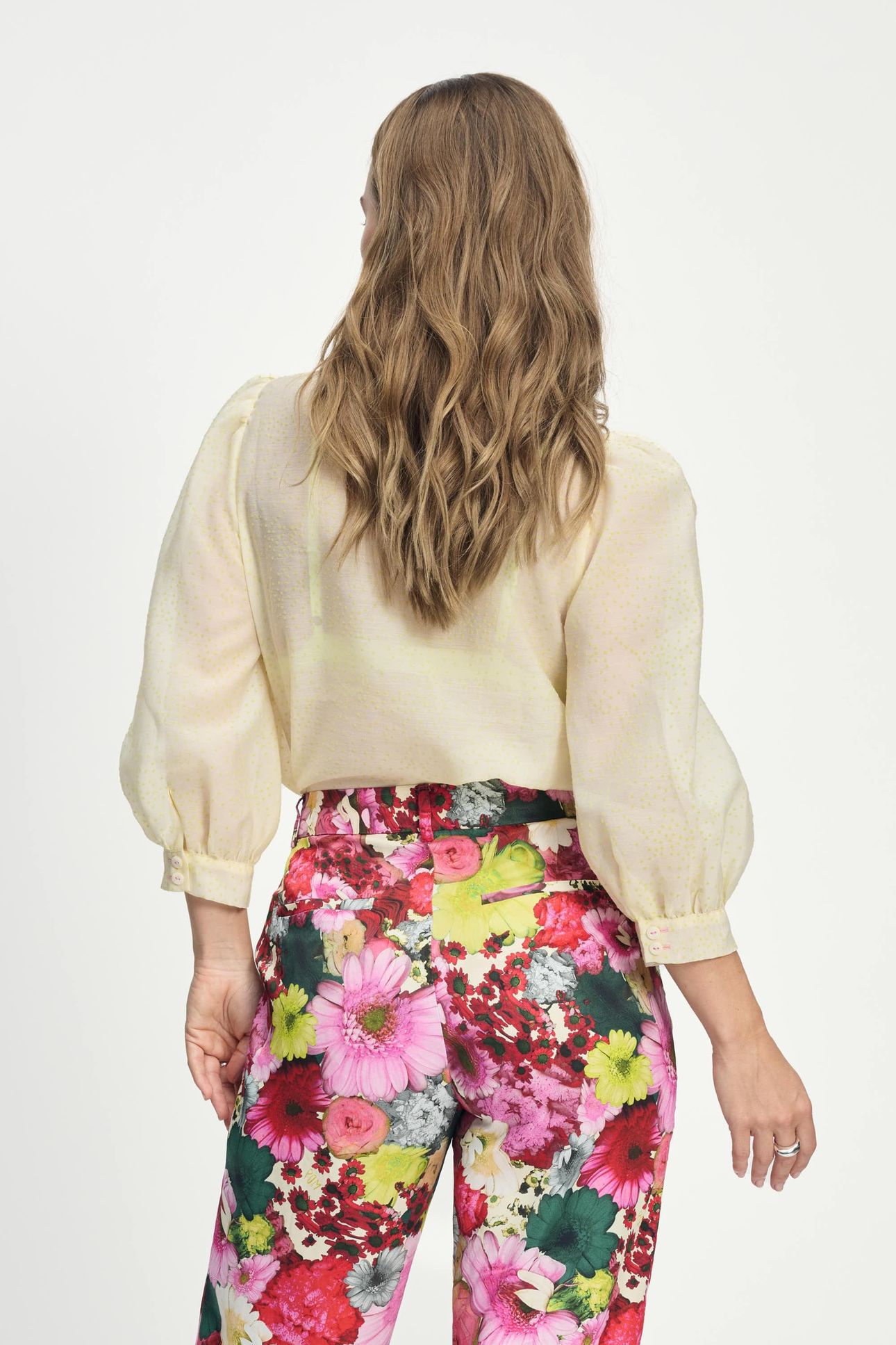 BLOUSE - LIME DOTS YELLOW 4