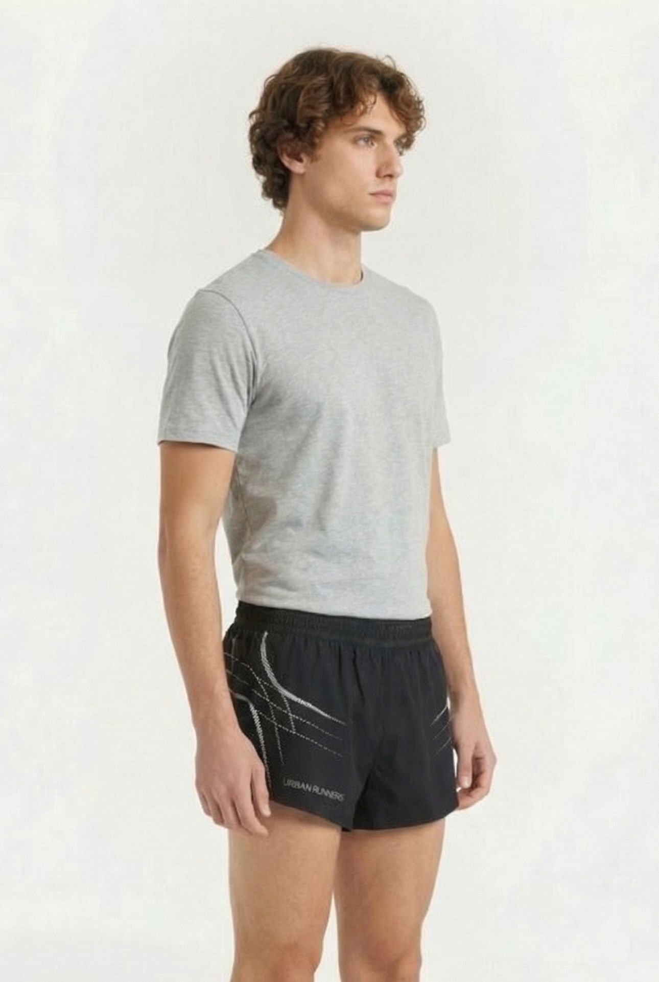 M A-ONE SIDE SPLIT SHORT BLACK UR 3