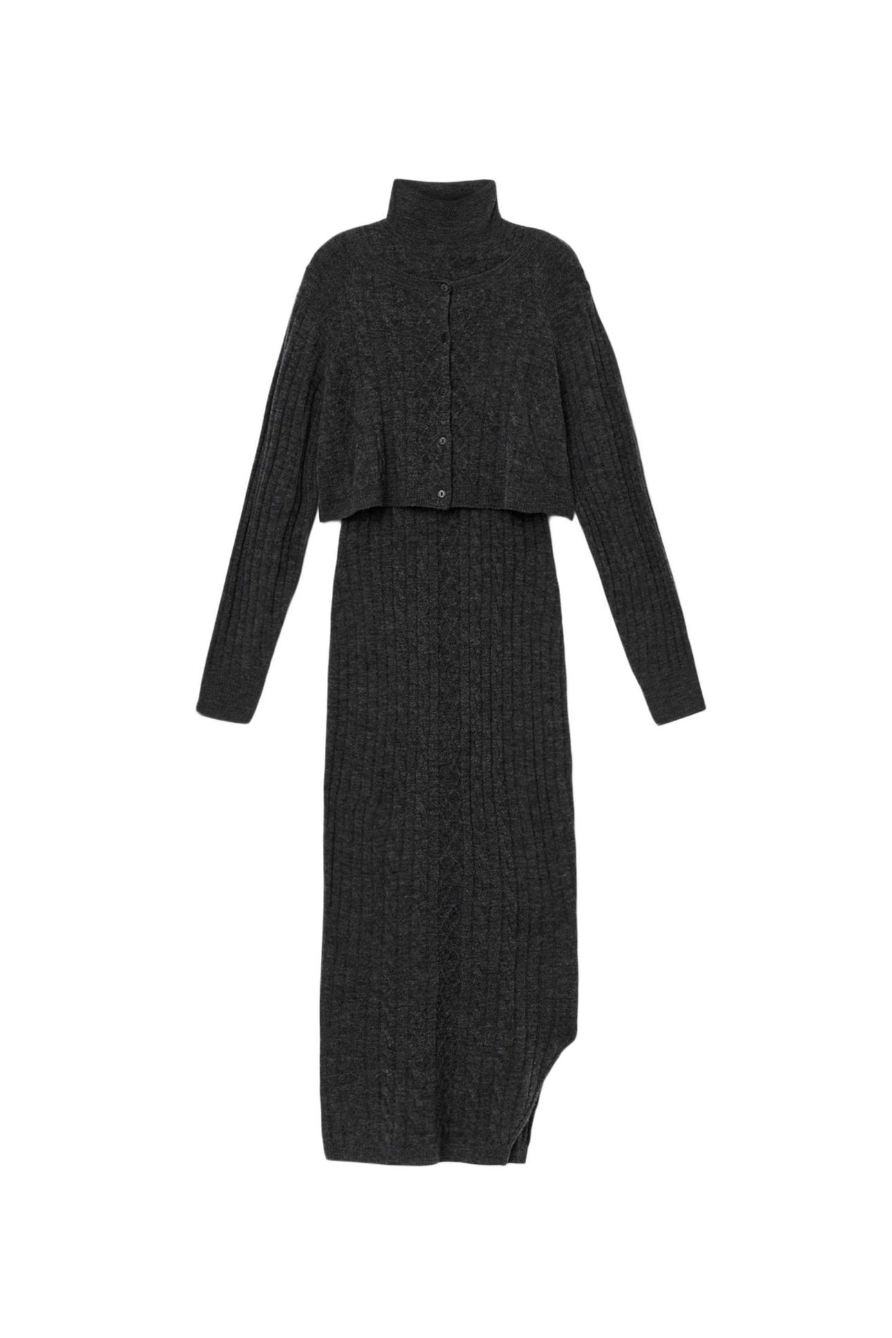 SABINE DRESS CHARCOAL GREY 7