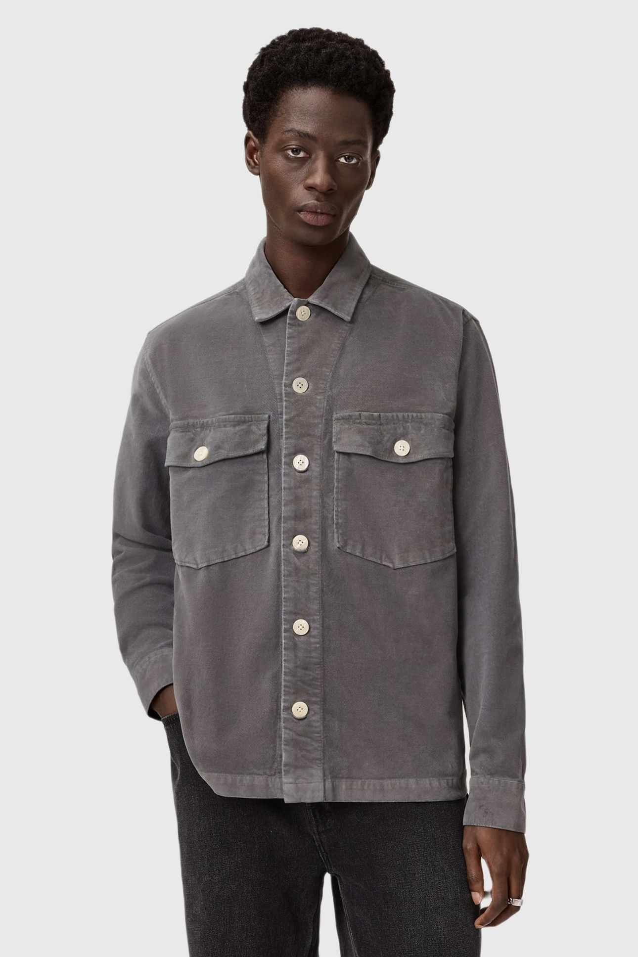 HARRIER LS SHIRT RAIN GREY 1
