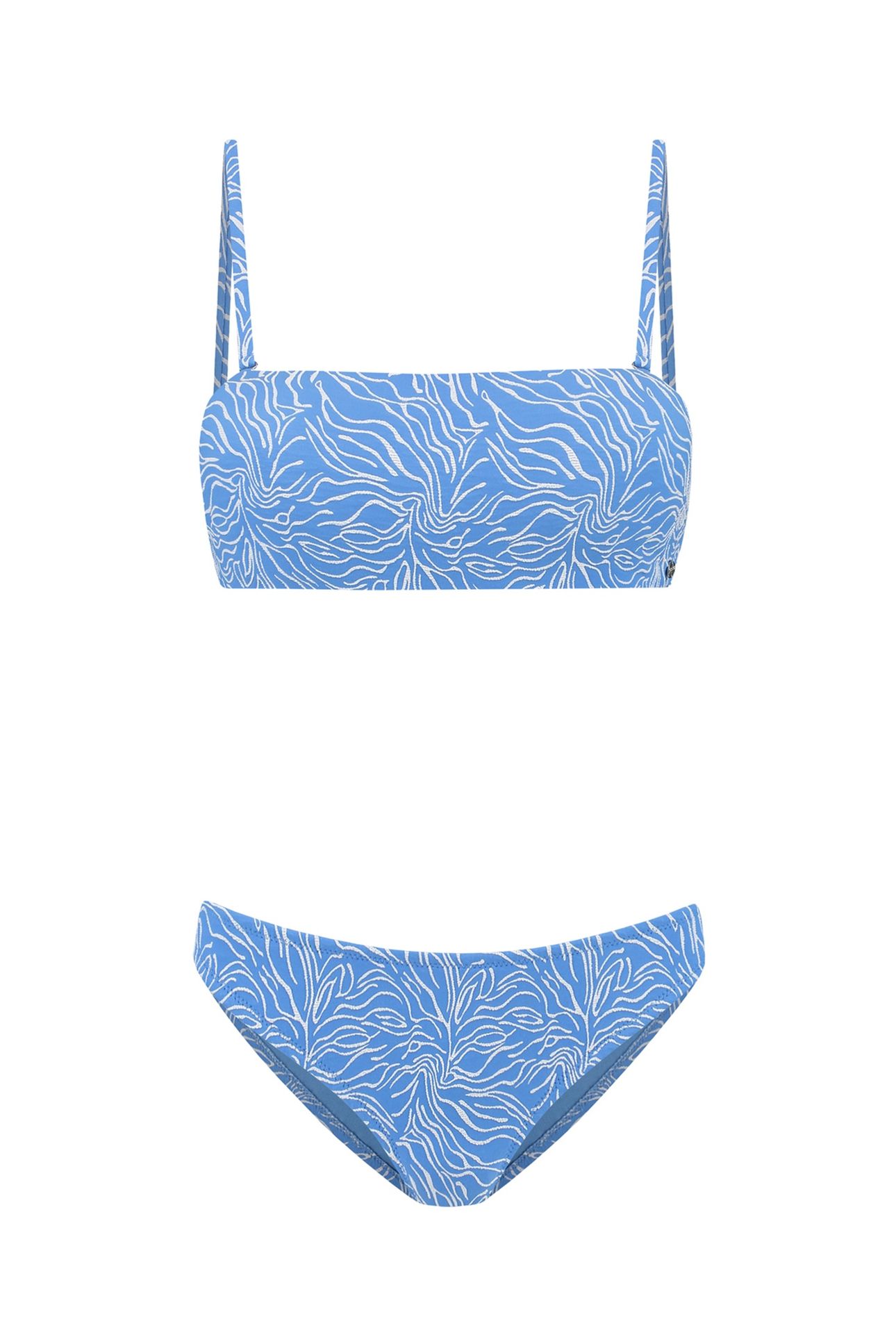 LOLA BIKINI SET WATERLILY STRUCTURE BLUE WATERLILY STRUCTURE 5