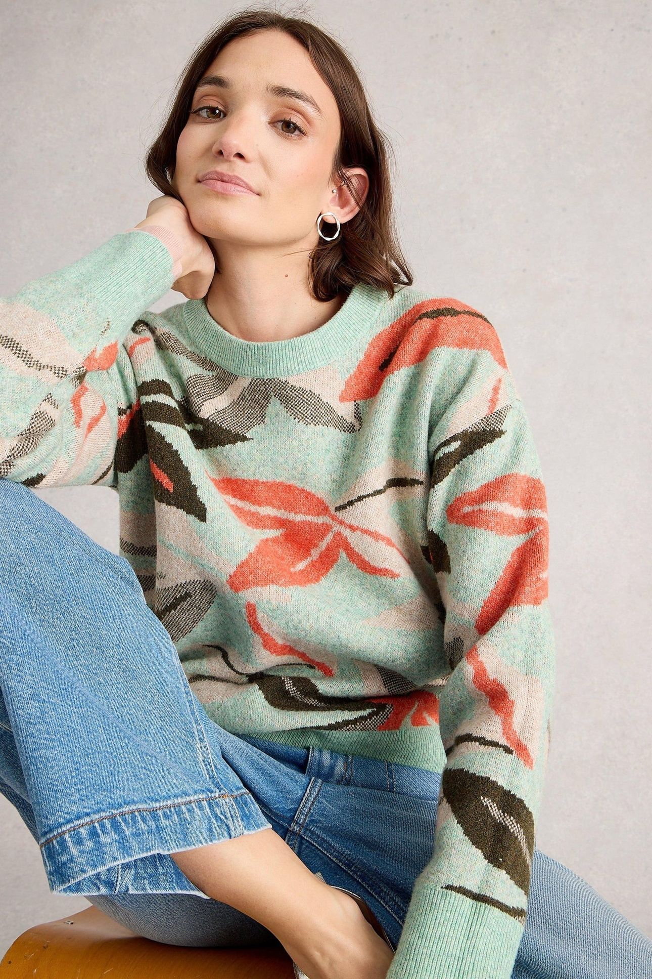 PETAL JUMPER GREEN MULTI 5