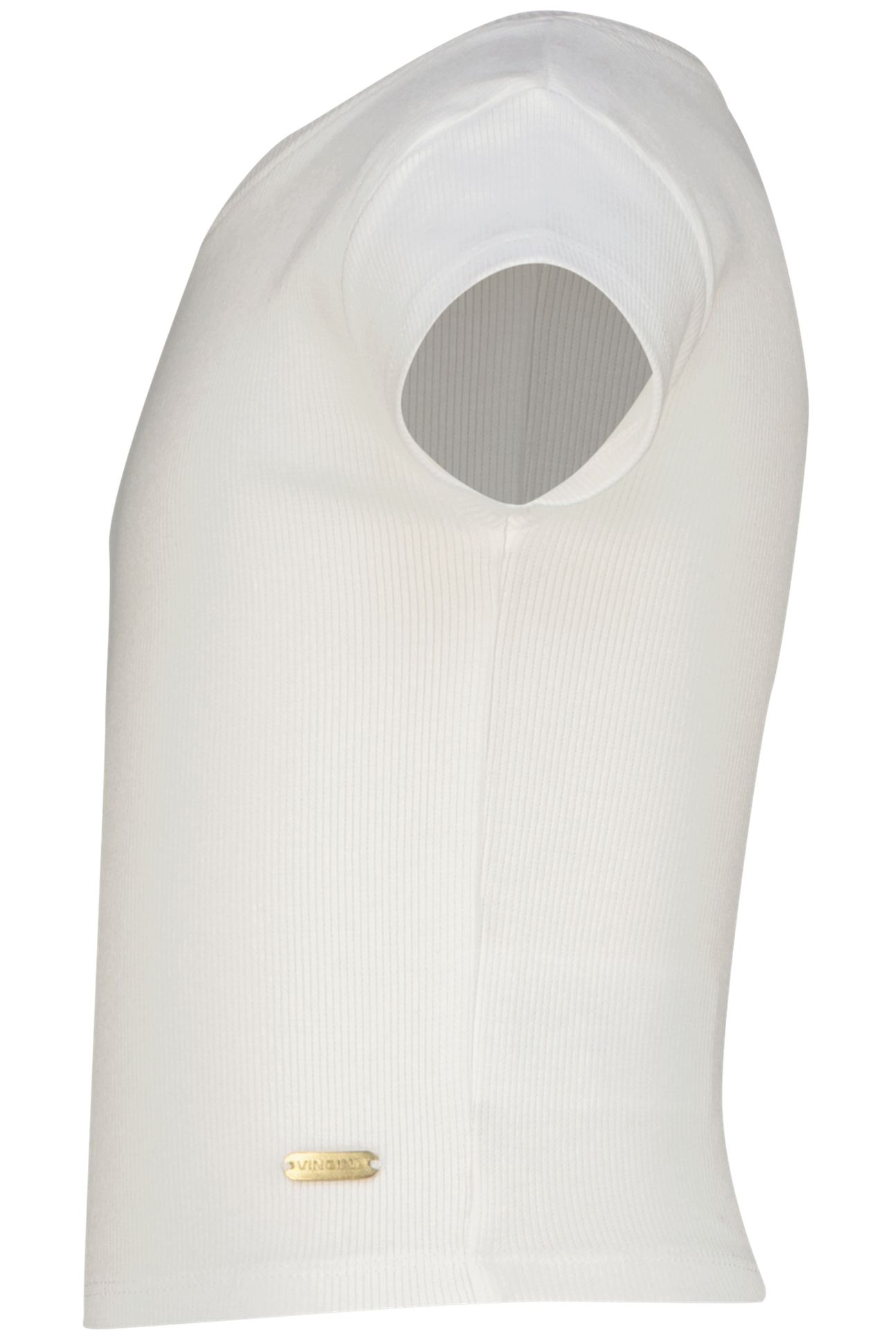 BASIC-CROP RIB TEE REAL WHITE 3