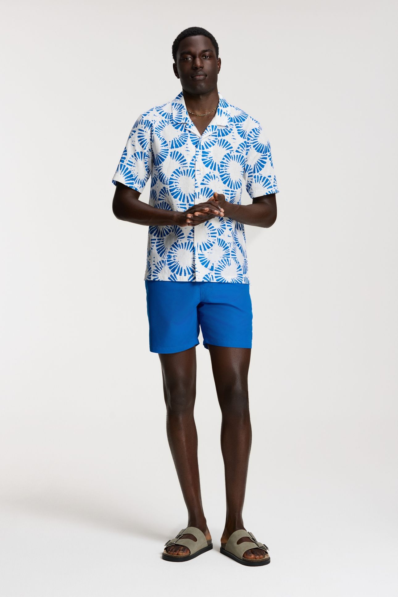 VIC SHORT SLEEVE SHIRT RIPPLE WHITE BLUE RIPPLE 3