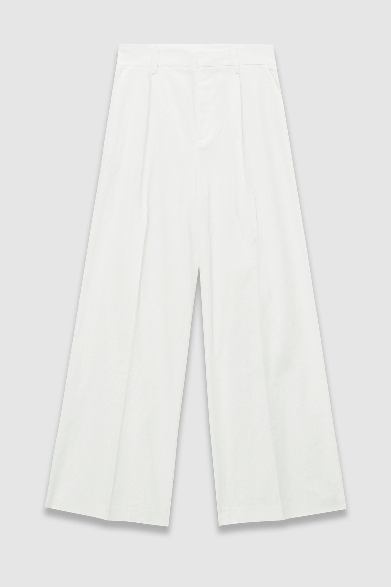 ECRU LINEN AND COTTON SUIT PANTS 4