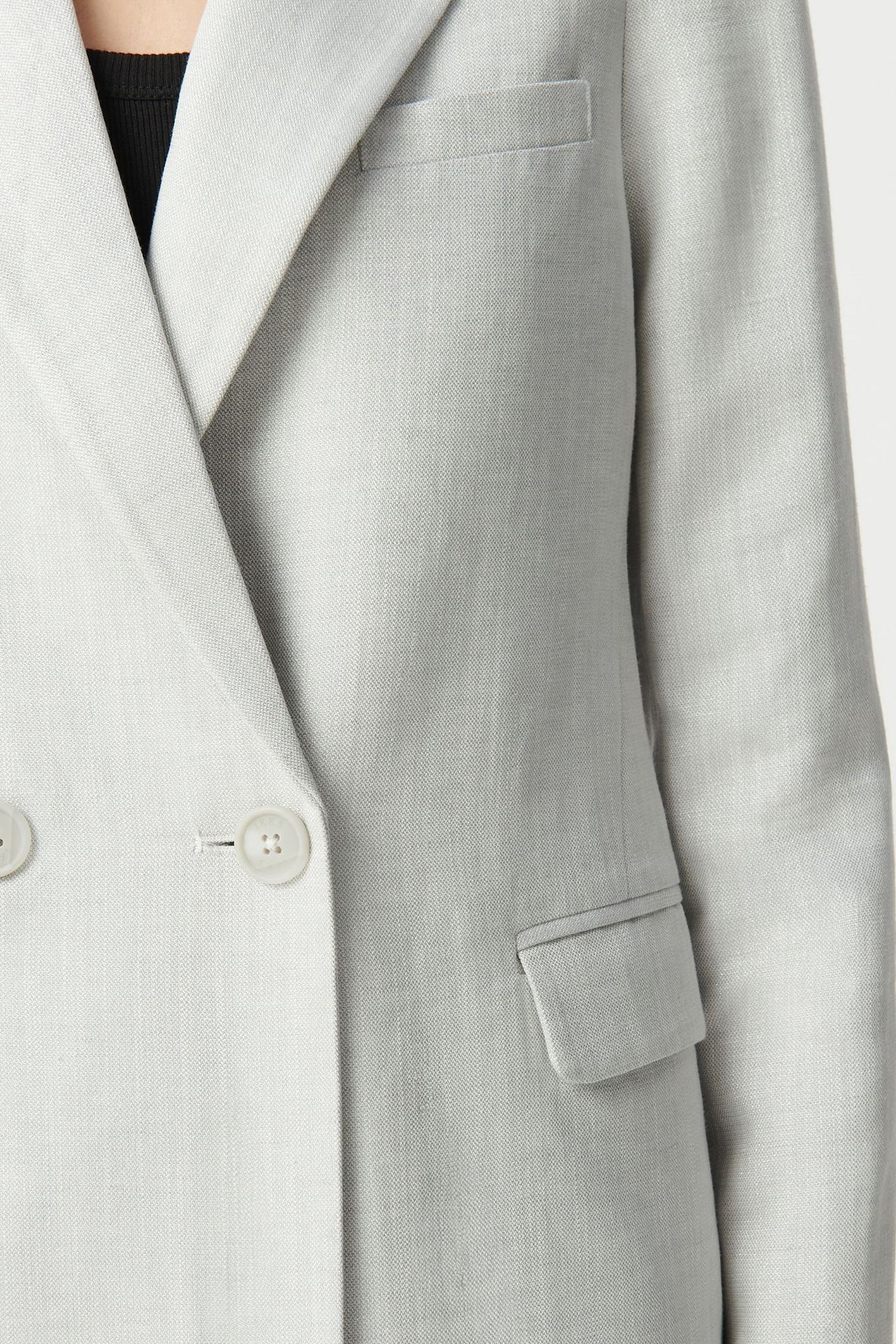 GREY SEQUINED DOUBLE-BREASTED SUIT JACKET 6
