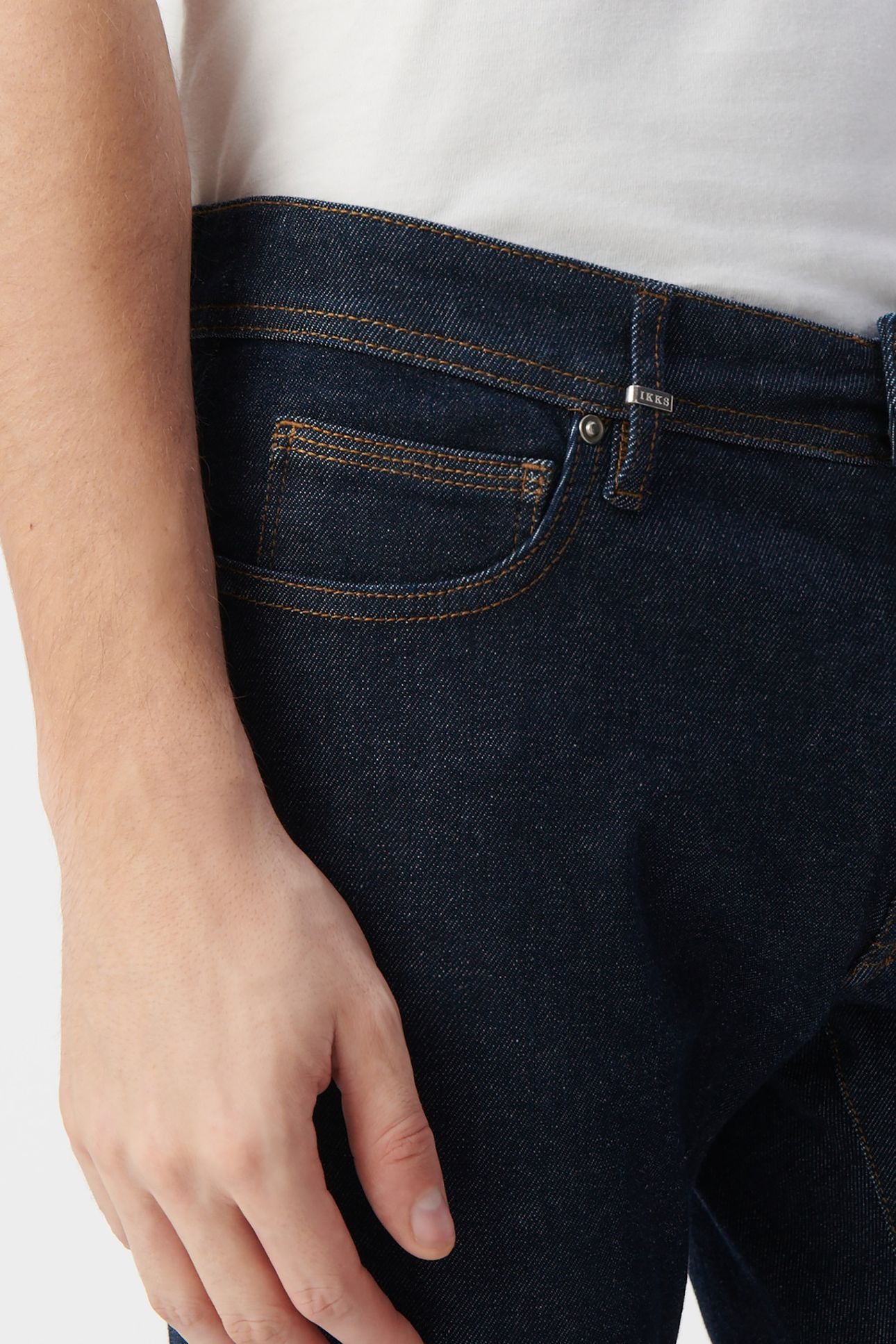 GREY BLUE SERGE STRAIGHT JEANS 6