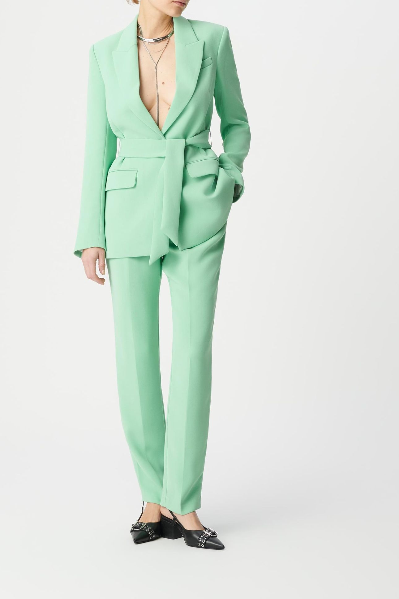 GREEN RECYCLED POLYESTER SUIT JACKET 1