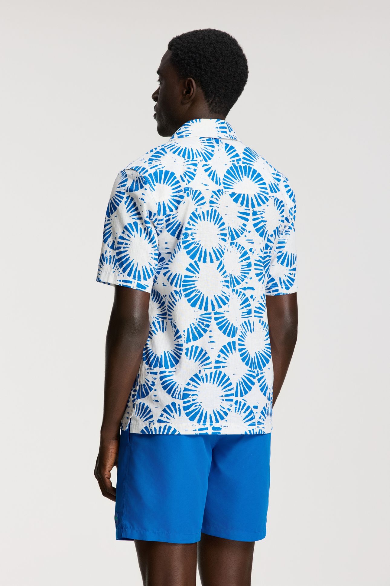 VIC SHORT SLEEVE SHIRT RIPPLE WHITE BLUE RIPPLE 4