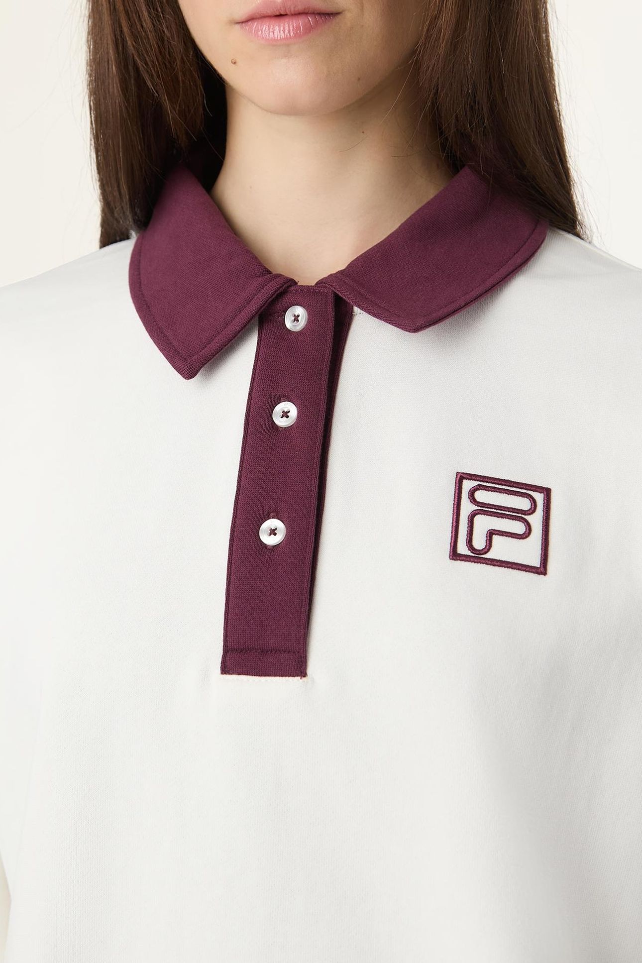 LAGRIO LOOSE POLO SWEATSHIRT EGRET-FIG 6