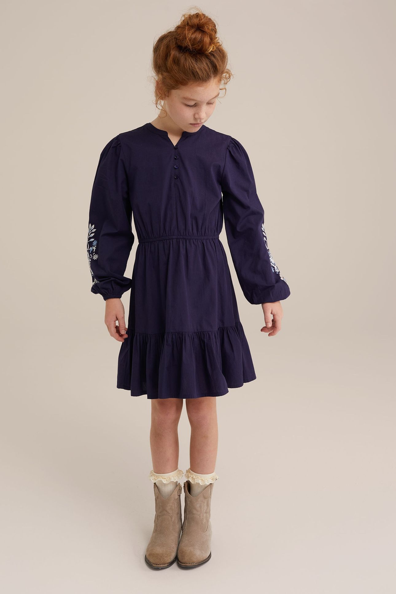 DRESS MID LENGTH DARK BLUE 2