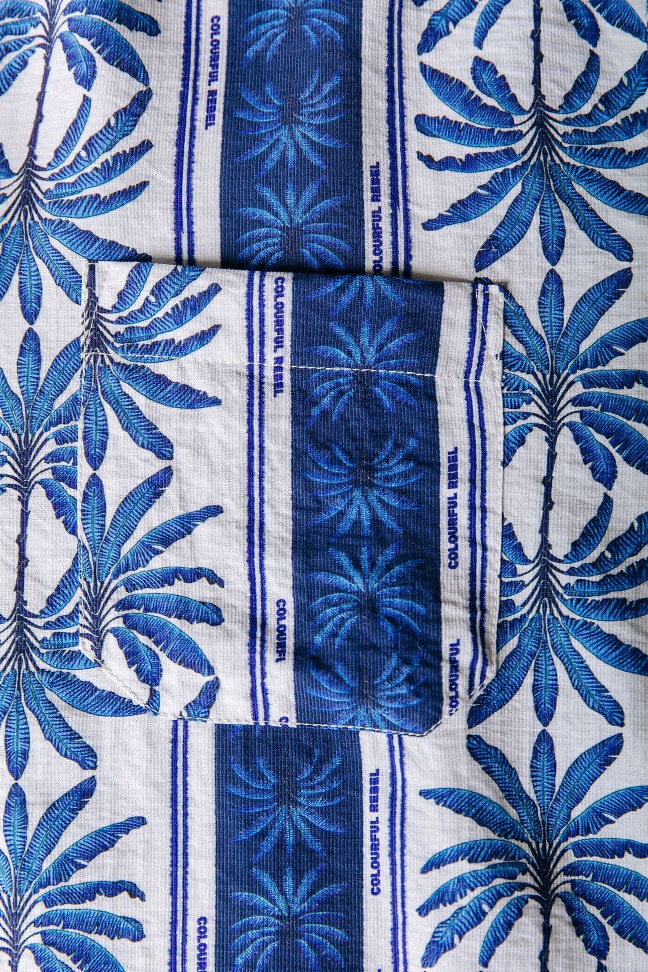 TALIA PALM DROPPED SHOULDER BLOUSE BRIGHT BLUE 4