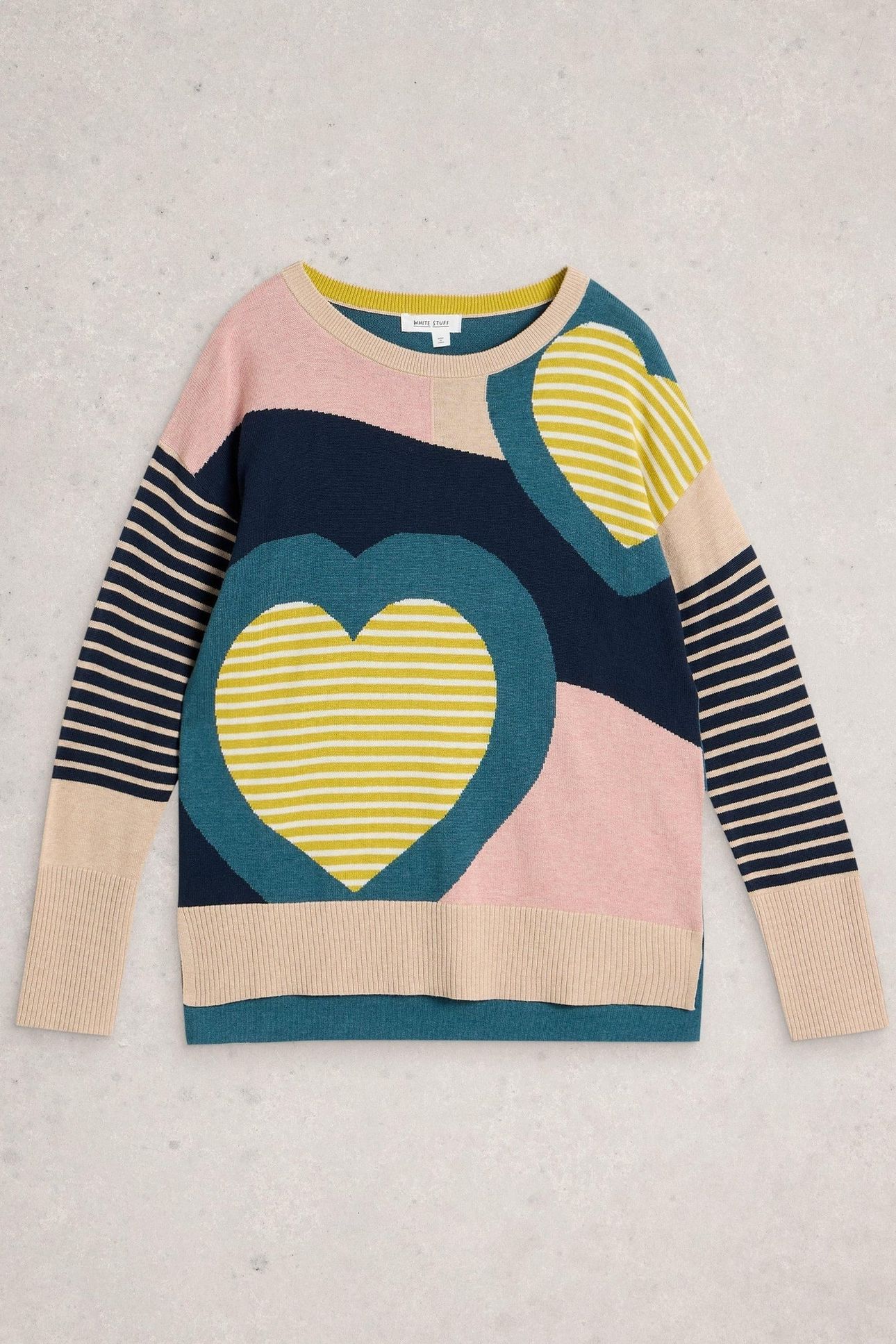OLIVE HEART JUMPER PINK MULTI 4