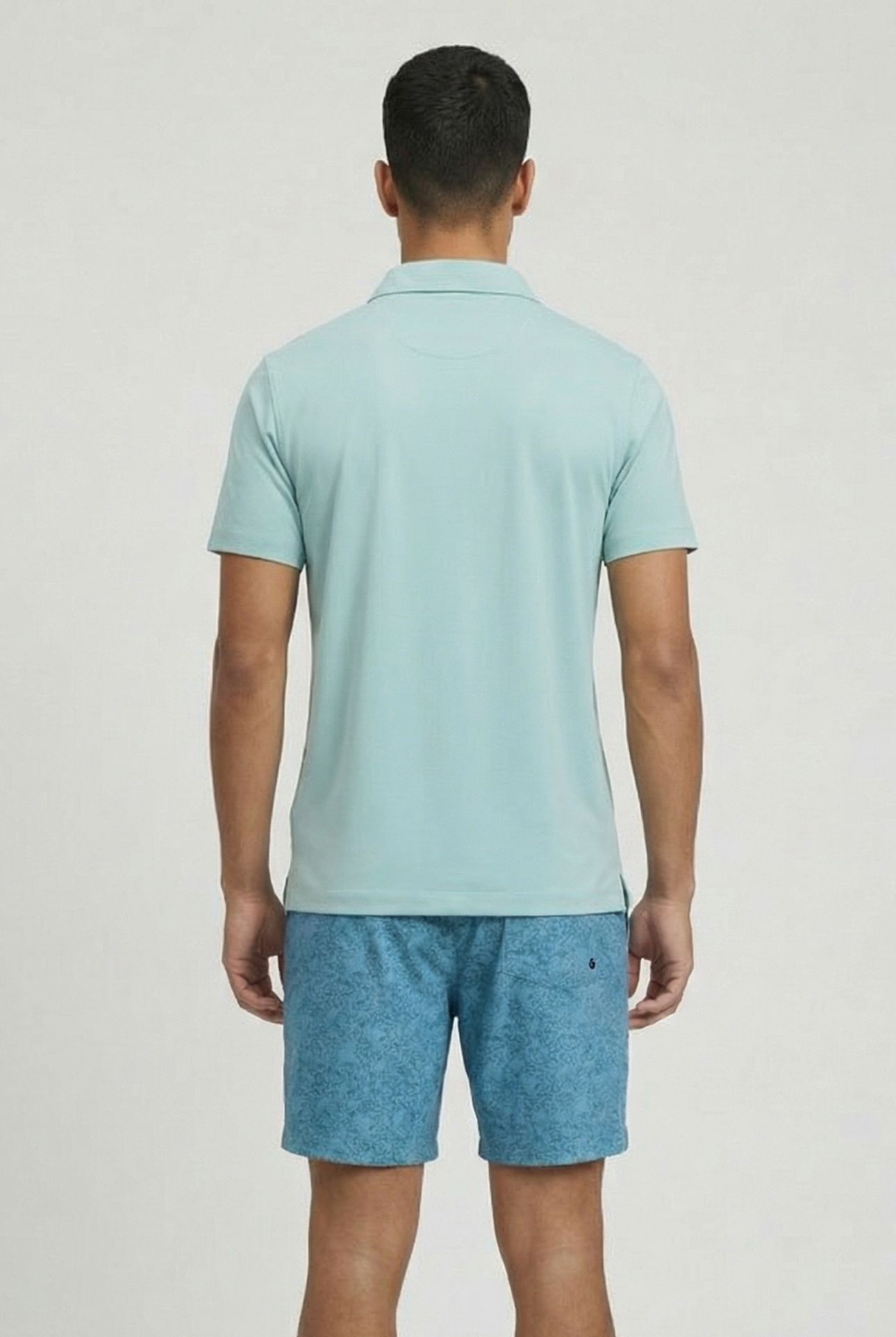 MEN'S POLOSHIRT SOLID JADE-DARK OLIVE 2