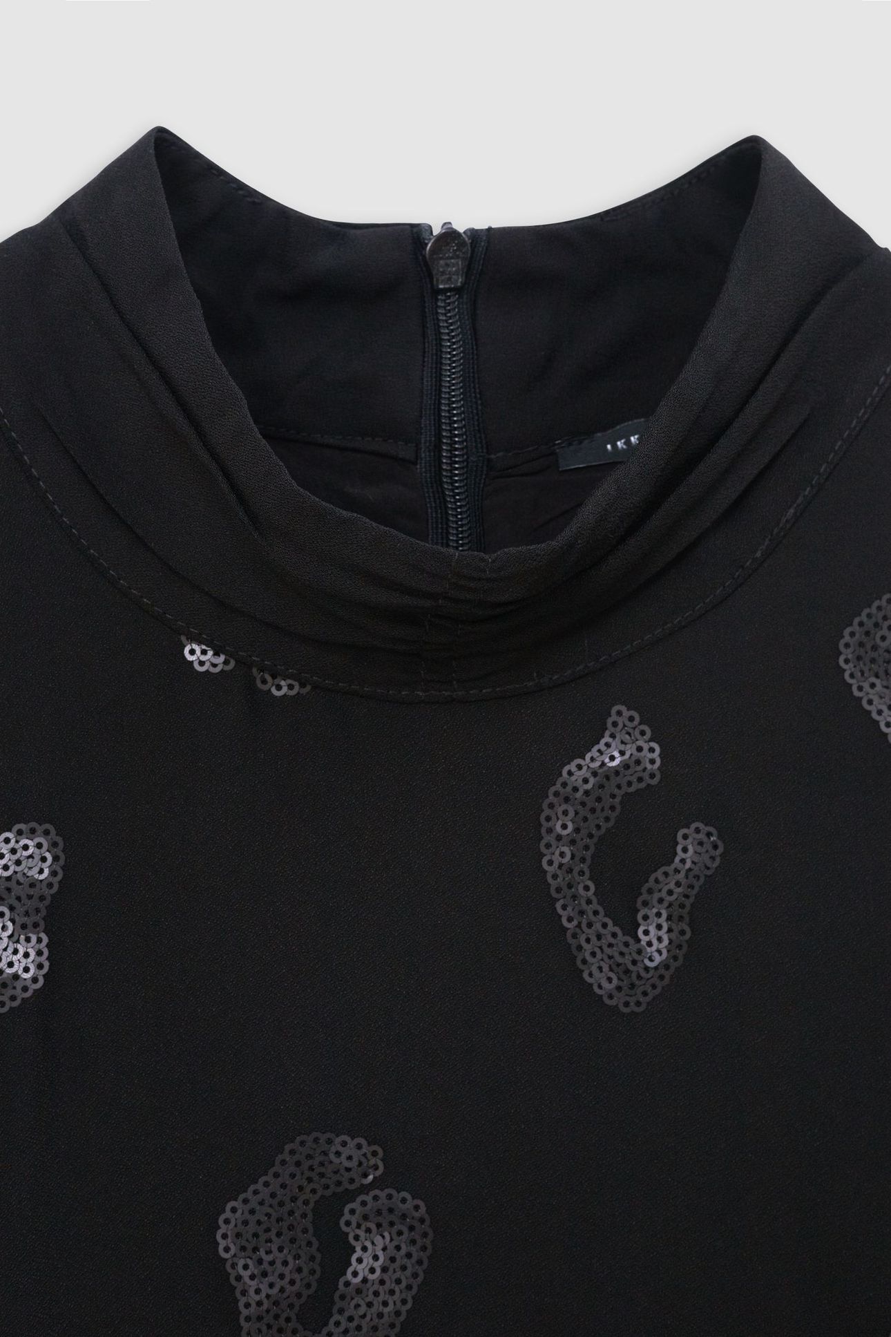 BLACK SEQUIN-EMBROIDERED LEOPARD BLOUSE 8