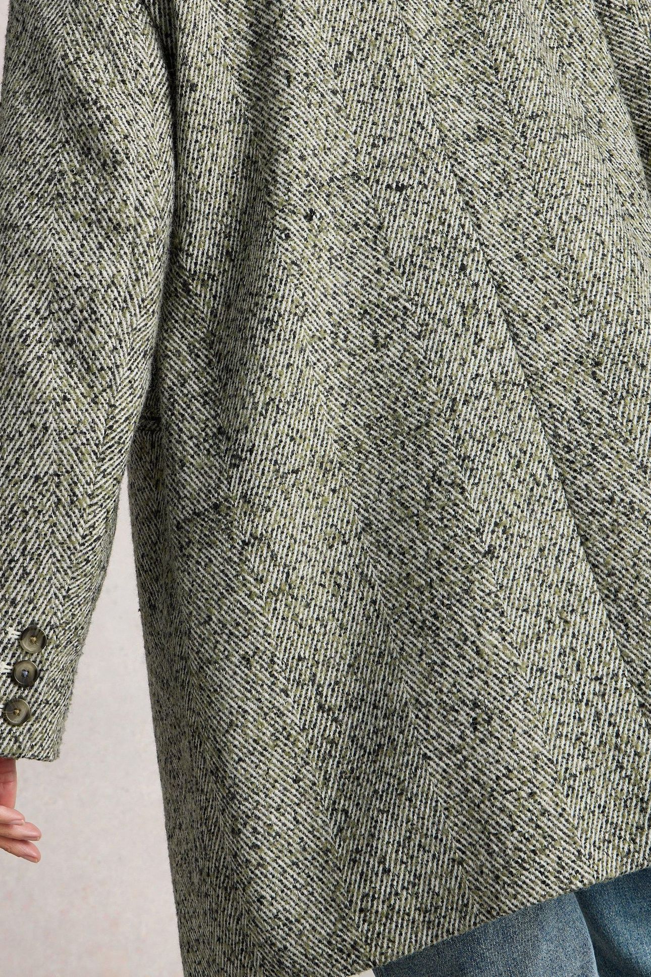 KARLA TWEED WOOL BLEND COAT GREY MULTI 4