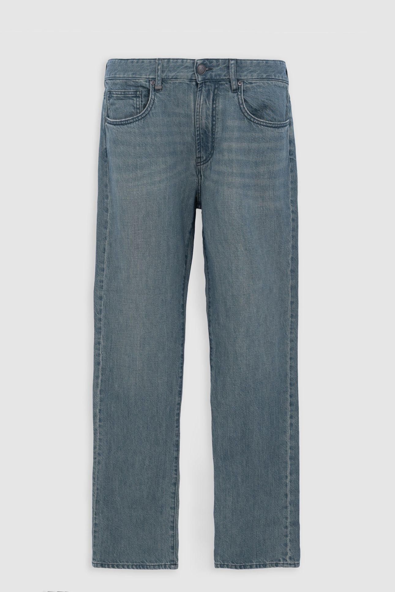 GREY BLUE SERGE STRAIGHT JEANS 5