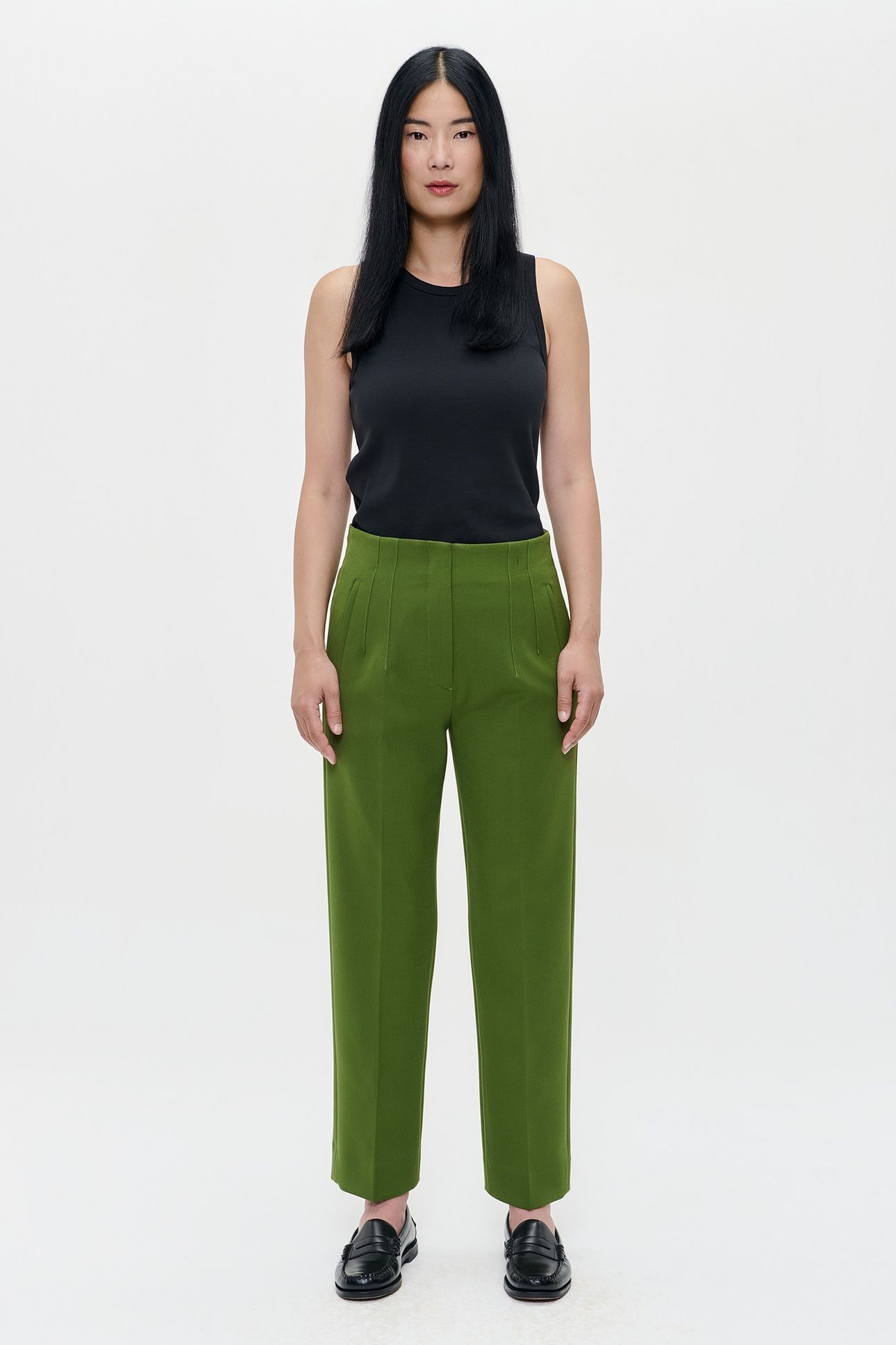 COMPACT STRTCH COLETTE PANTS HERB GREEN 2