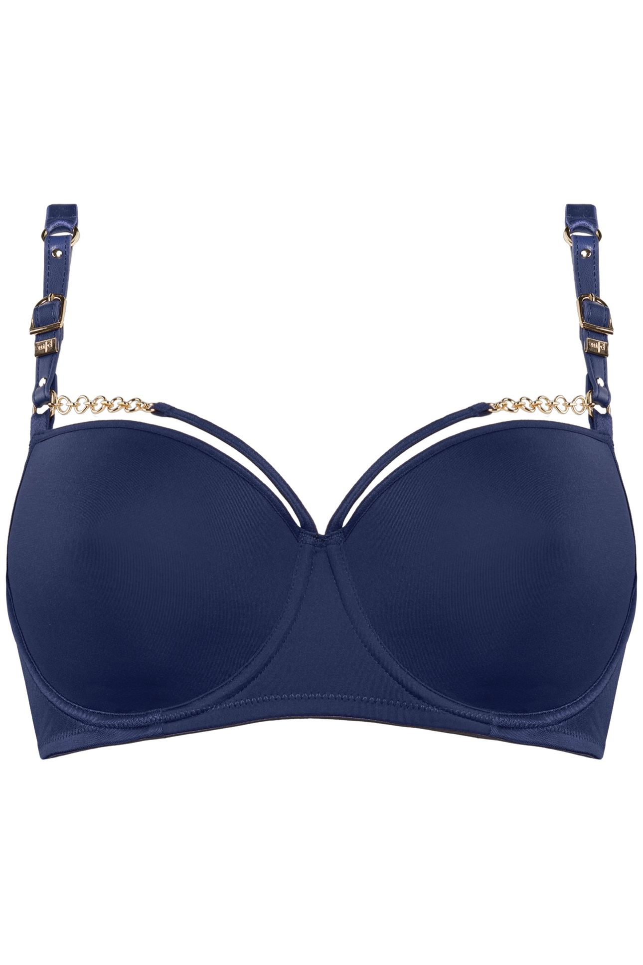 MORANA DARK SKY BLUE PLUNGE BALCONY BRA 2