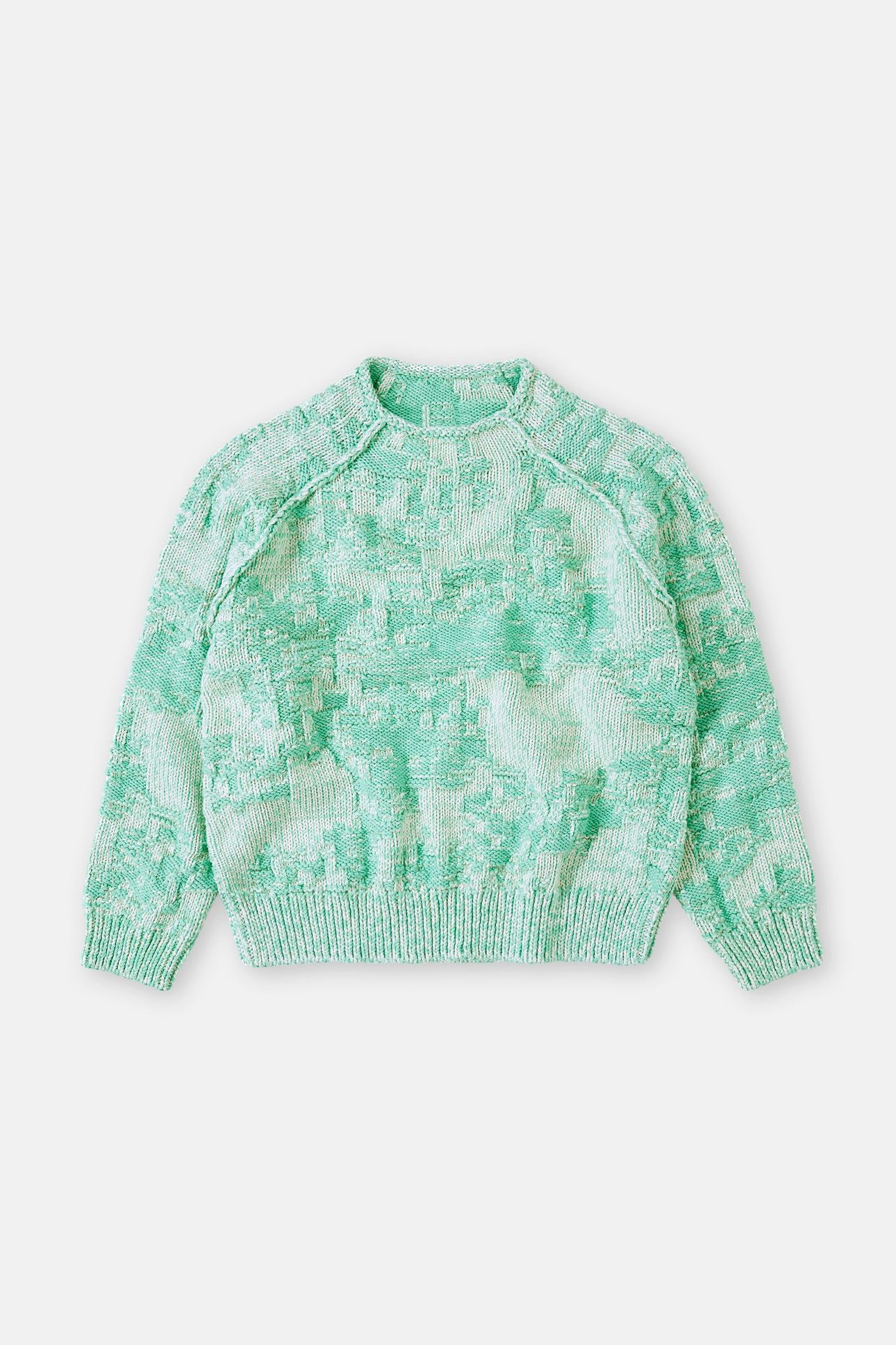 CREW NECK LONG SLEEVE KNITS GREEN KICK 4