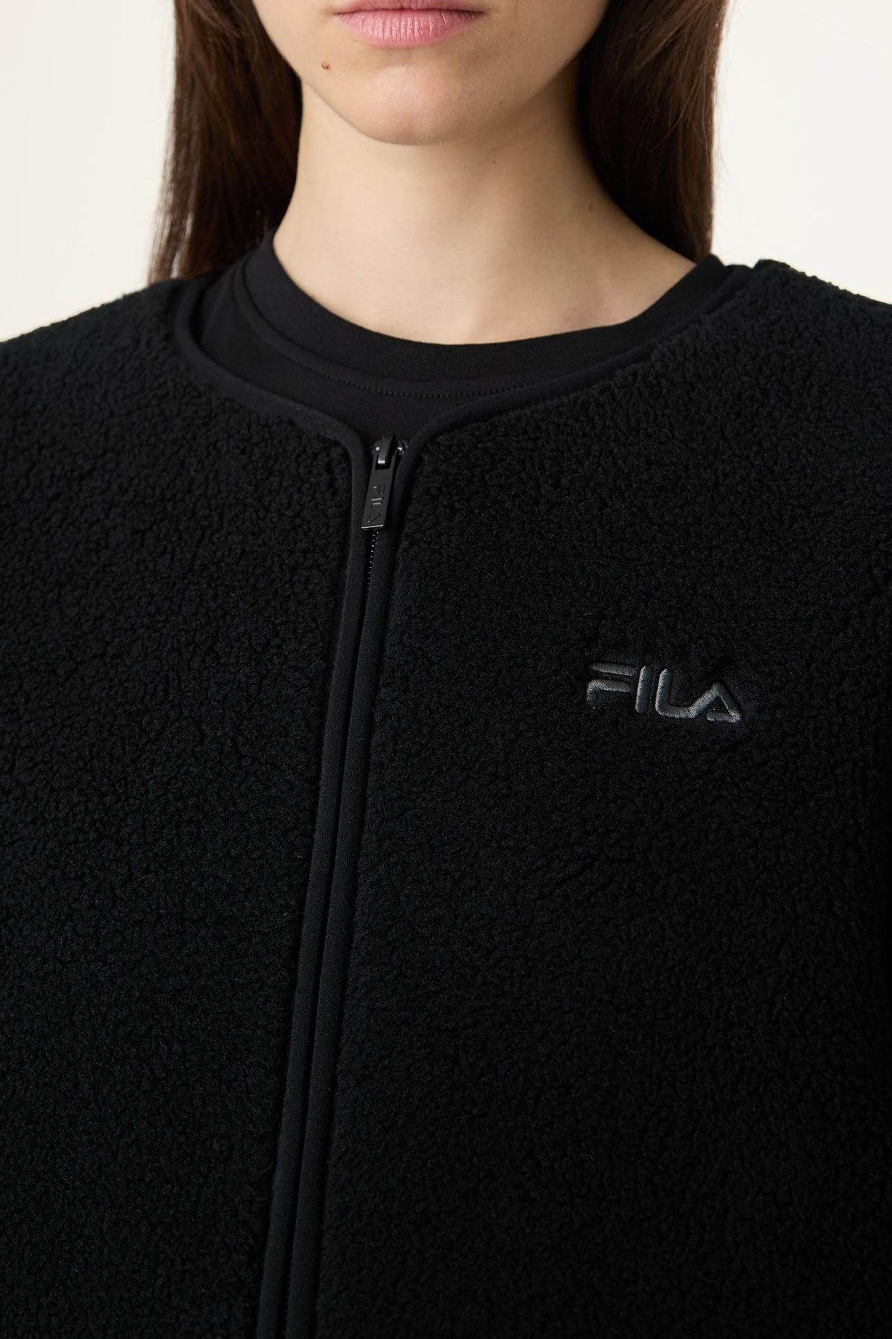 CASSIANO RELAXED TEDDY FLEECE JACKET BLACK 6