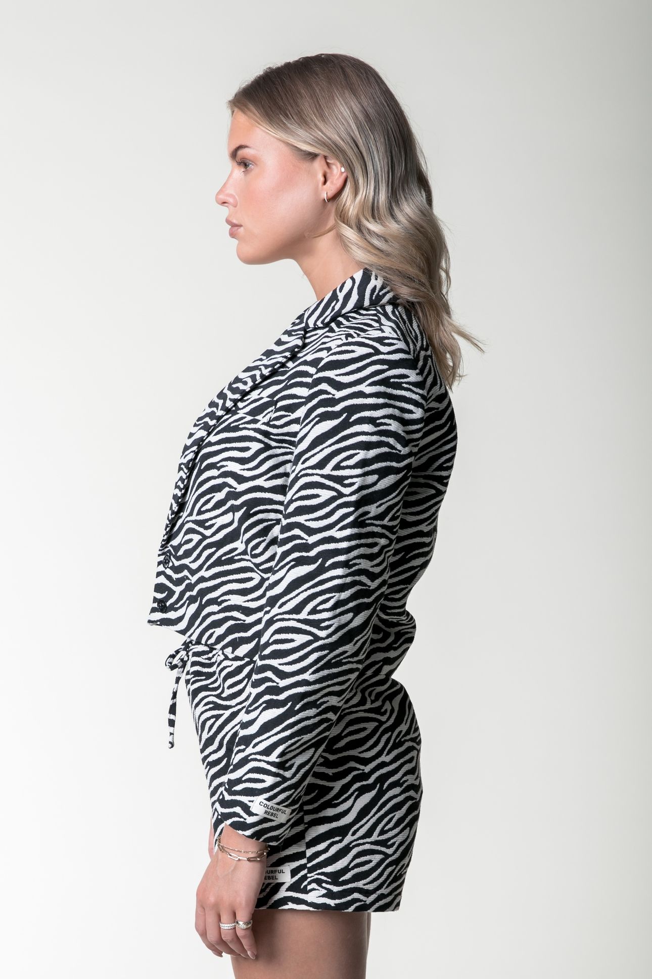 DENTE ZEBRA JACQUARD BLAZER BLACK/WHITE 4