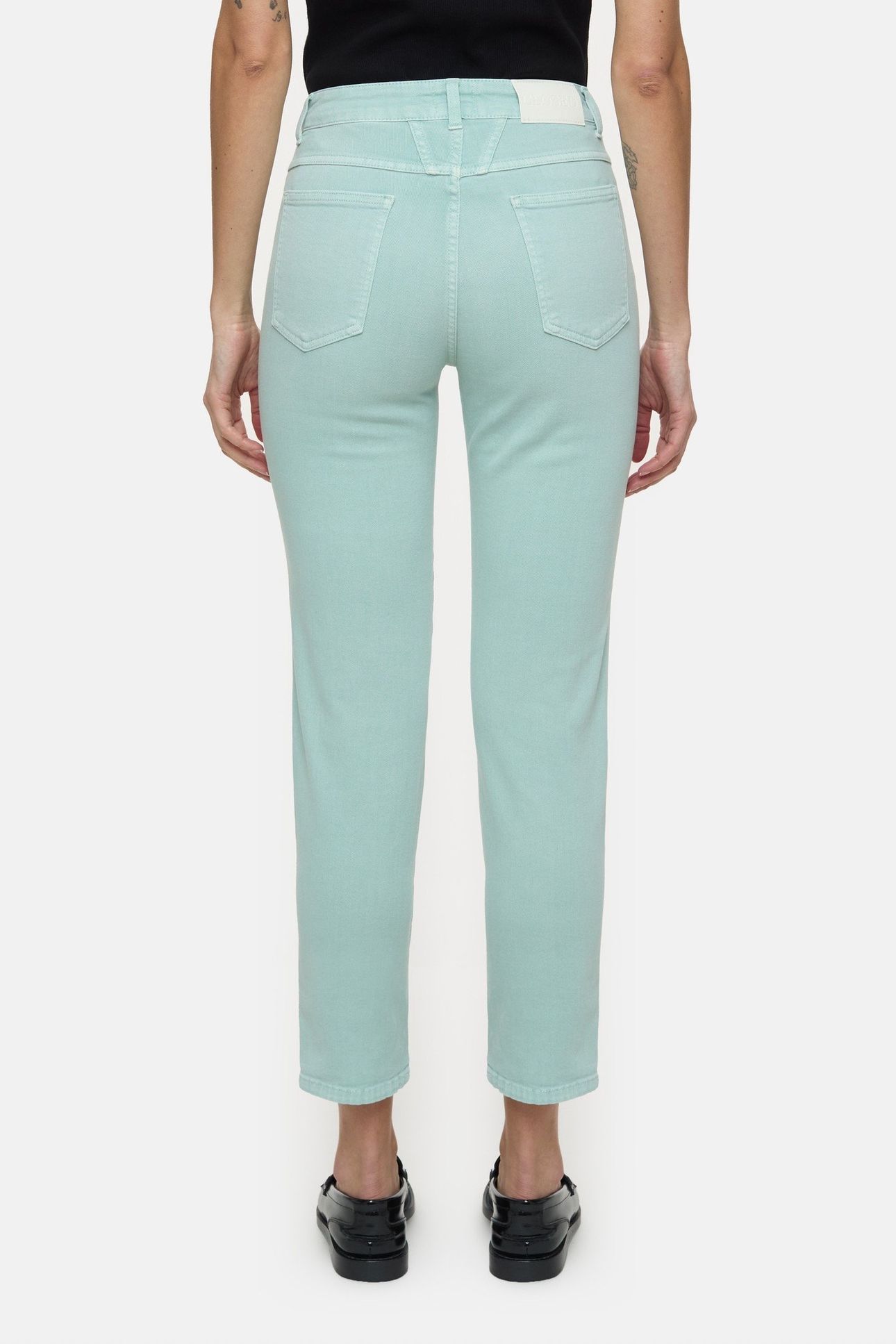 PEDAL PUSHER JEANS GREEN WEED 2