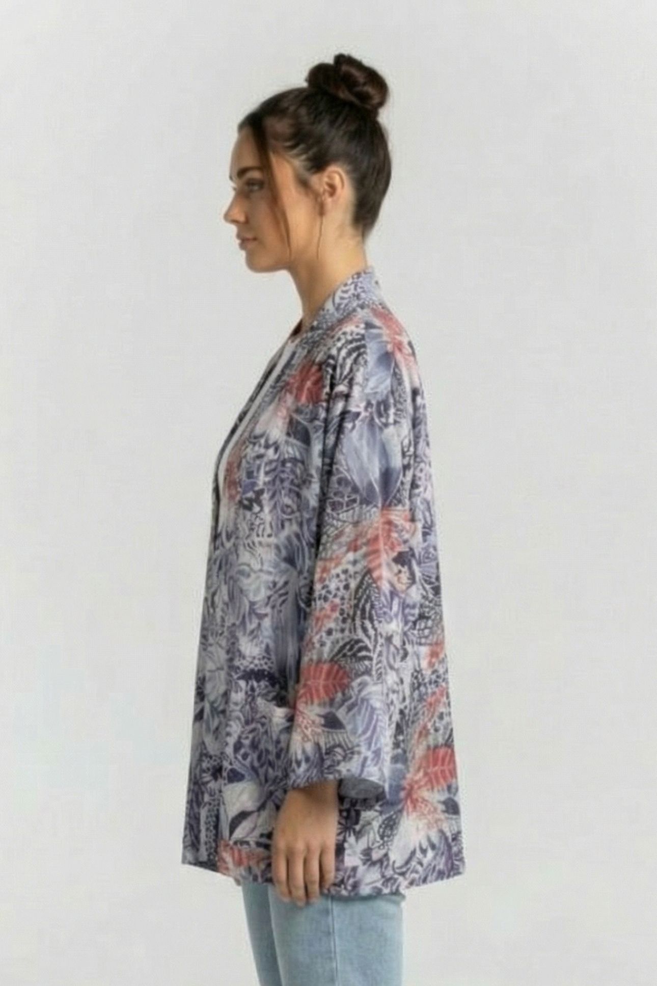 KIMONO IN OFFWHITE WITH AZUR FUSION PRINT 3