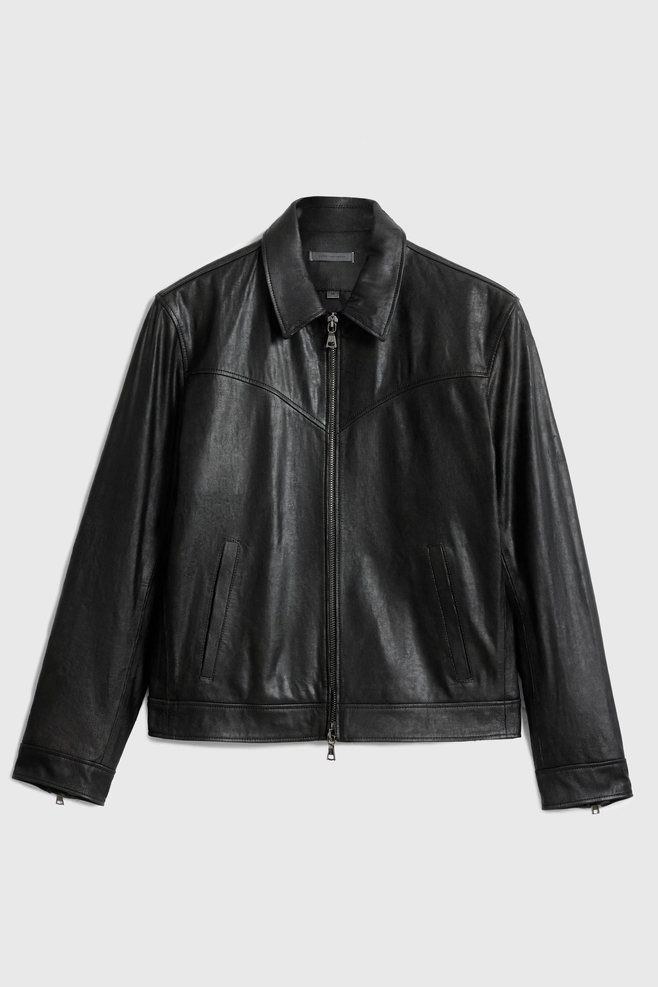 WESTERN YOKE ZIP JACKET WITH MULTI WELT BLACK 2