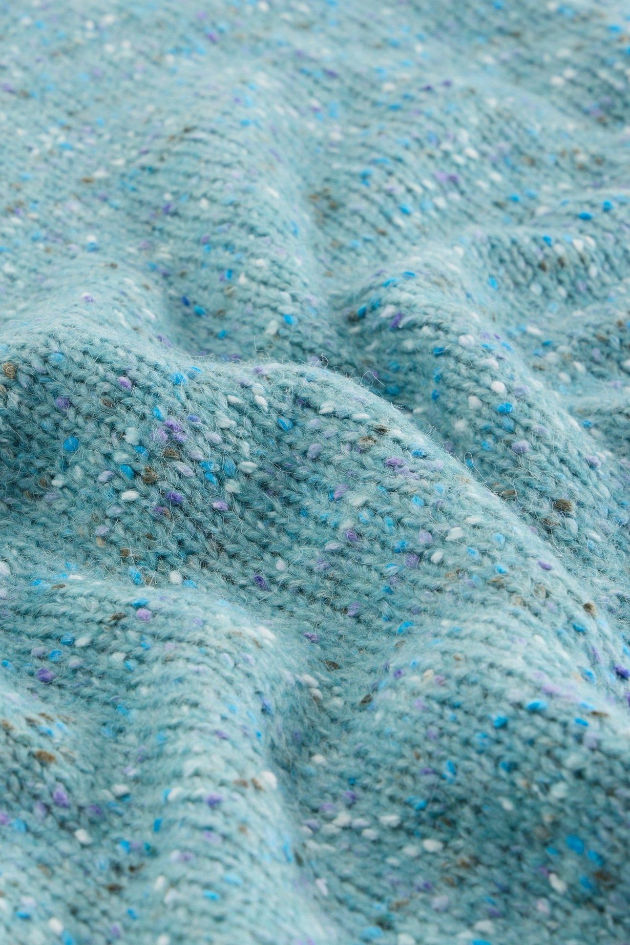 TEXTURE V NECK MID BLUE 4