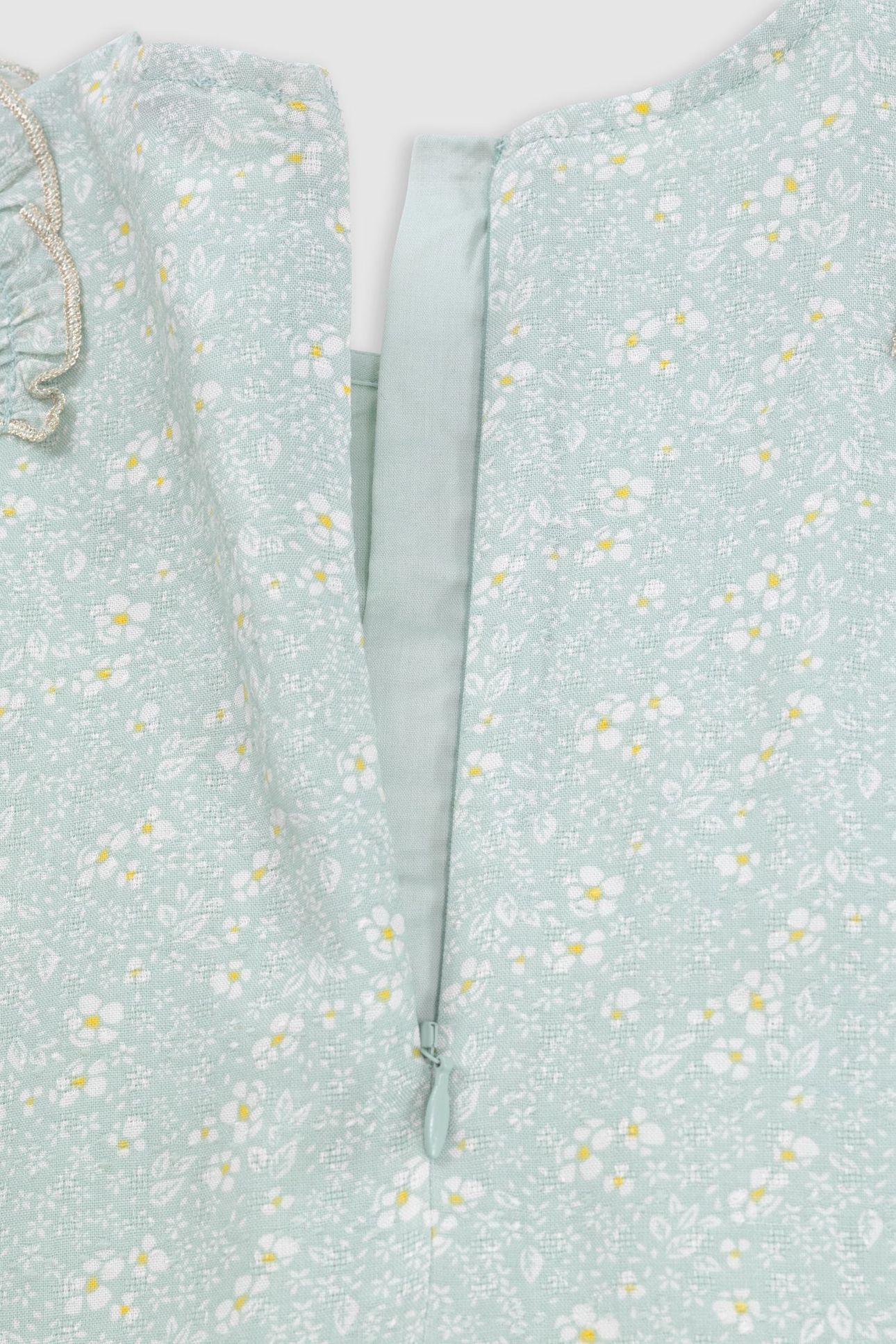 WATER GREEN FLORAL PRINT BLOUSE 8