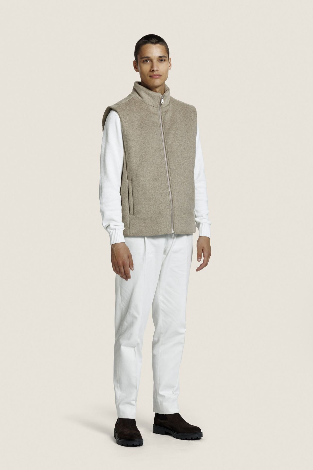 AXEL BODYWARMER D. BEIGE MELANGE 1