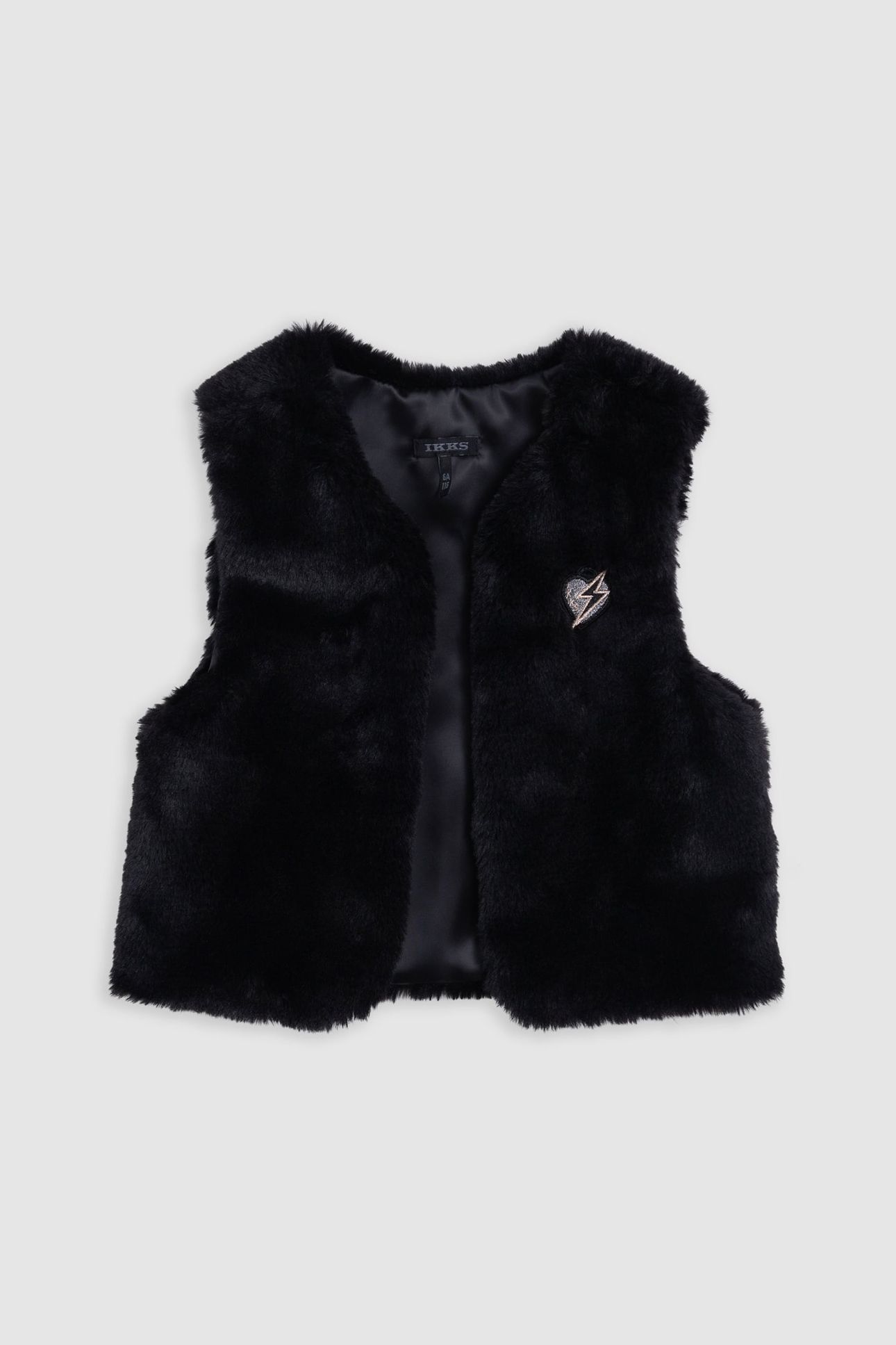 GIRL'S 2-IN-1 BLACK ROCK FLORAL DRESS AND SOFT GILET 4