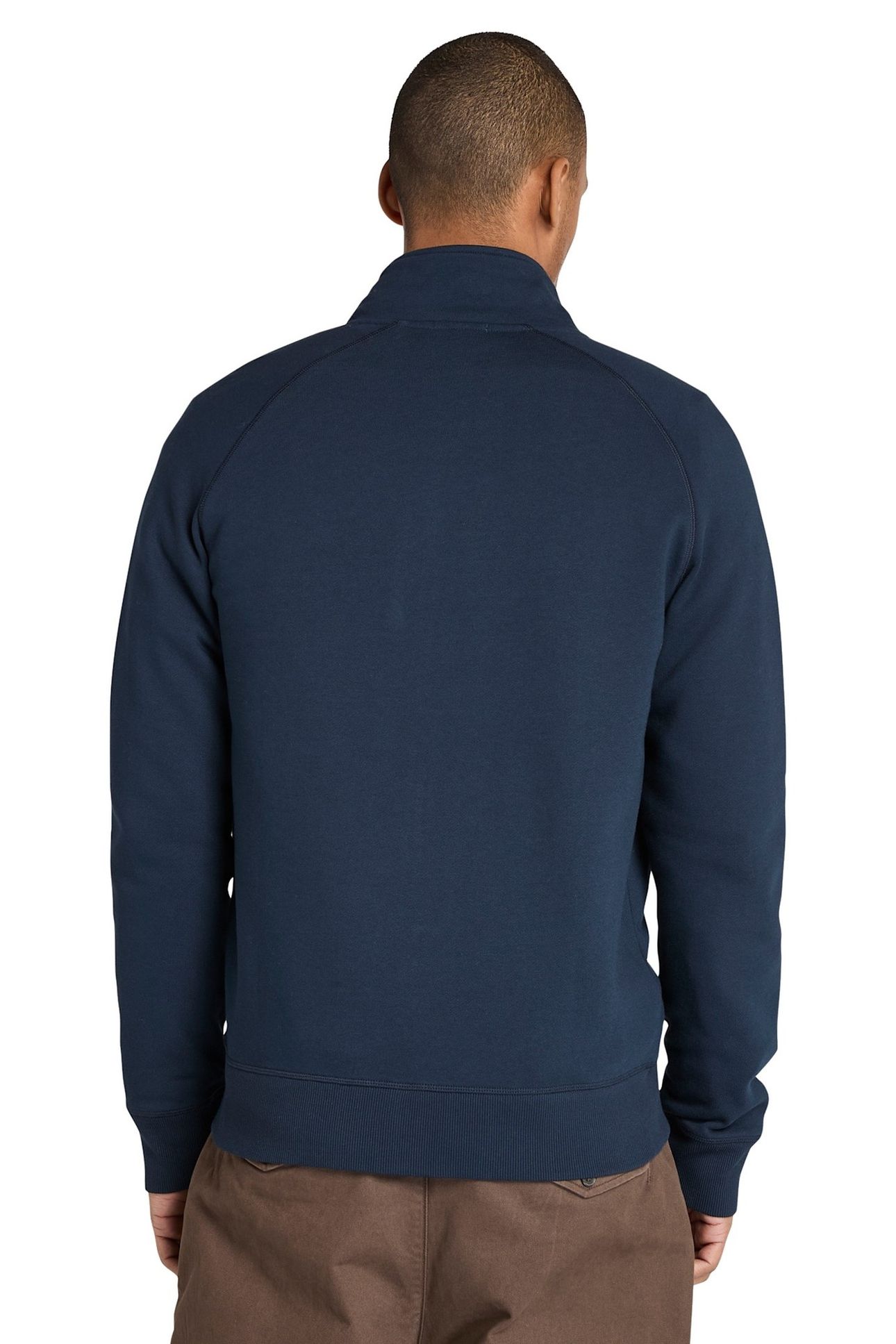 EXETER RIVER BRUSHED BACK FULL ZIP FUNNEL NECK DARK SAPPHIRE 3