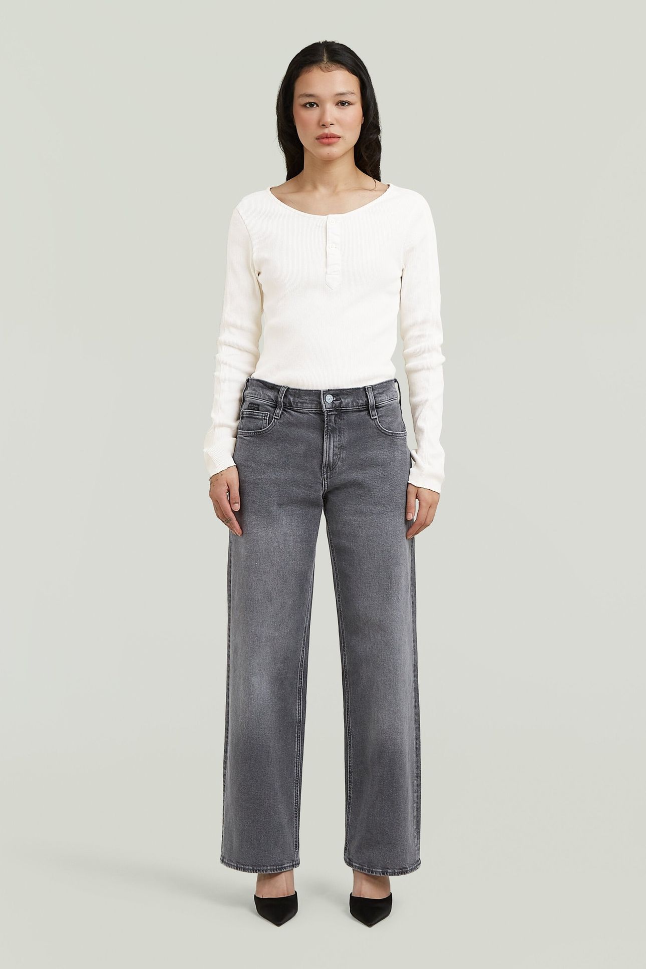 JUDEE LOOSE JEANS GREY 1