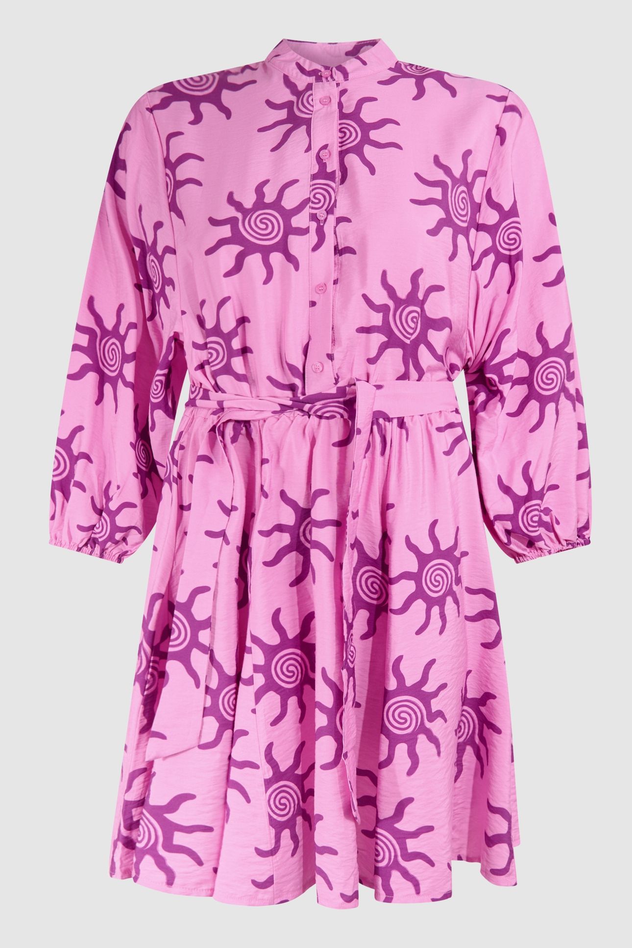 LA-SBBOWIE PRINT DRESS LIGHTPINK 4