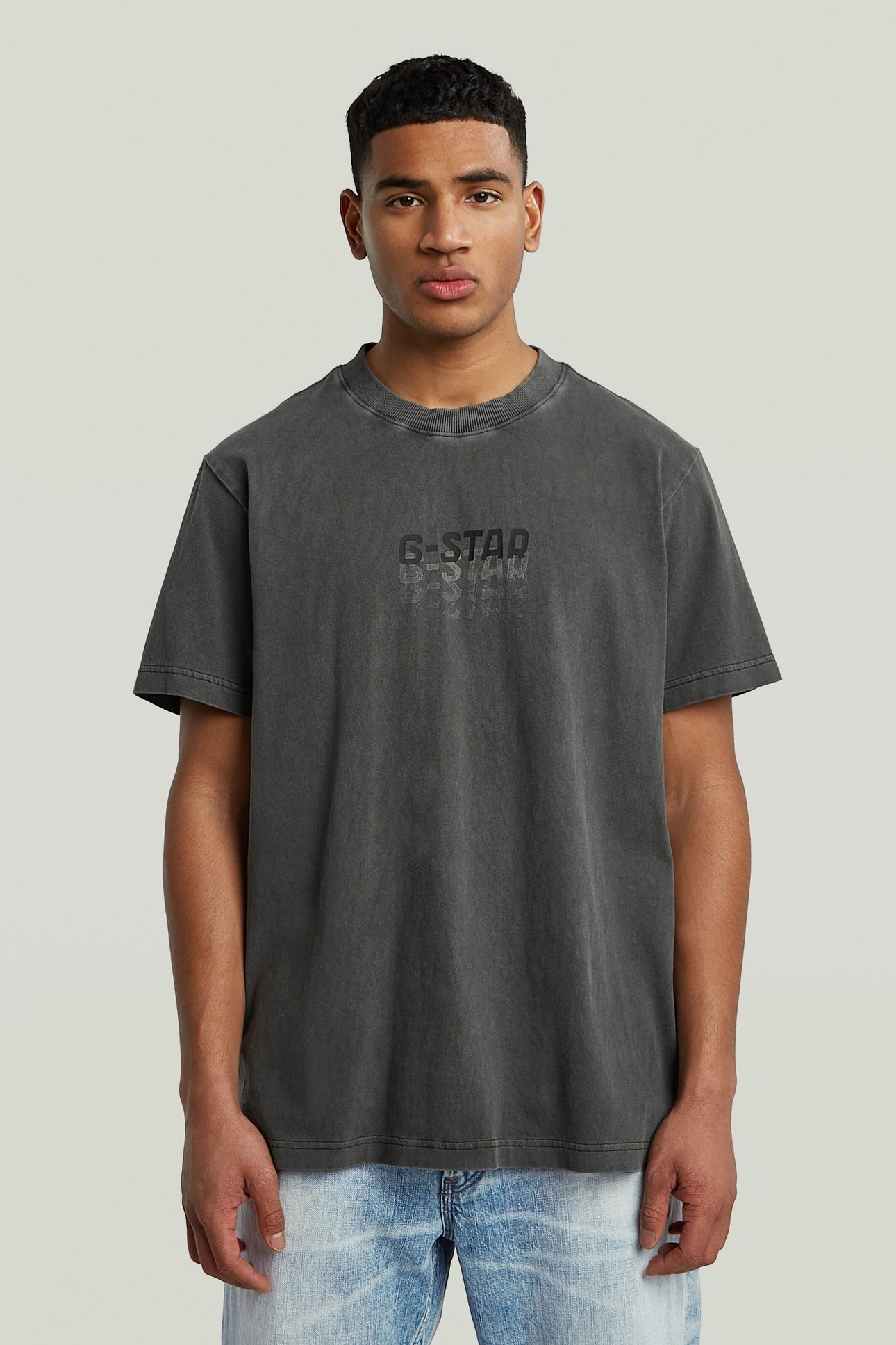 MULTI LOGO OVERDYED LOOSE R T DK BLACK GD 2