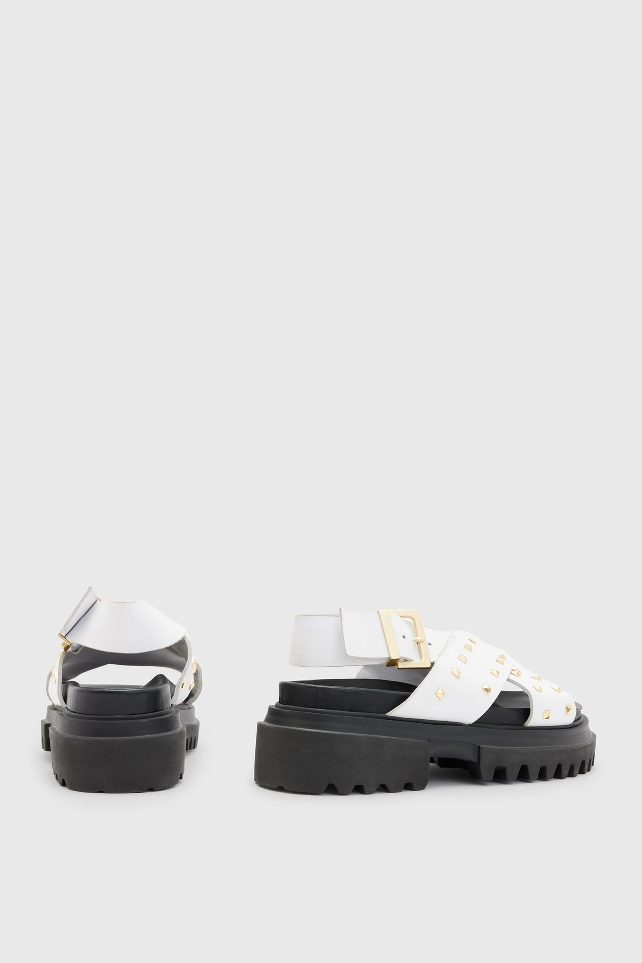 COSMO STUD SANDAL CHALK WHITE/BRASS 3