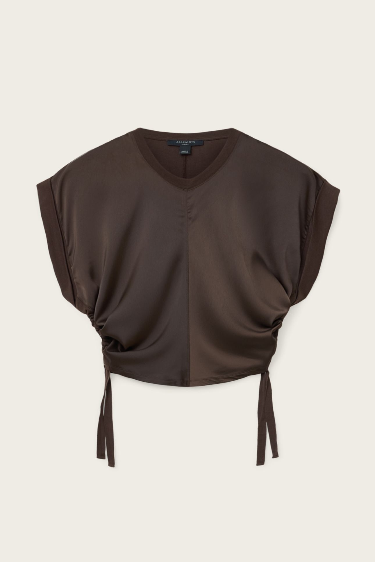 MIRA SATIN TEE TORTE BROWN 4