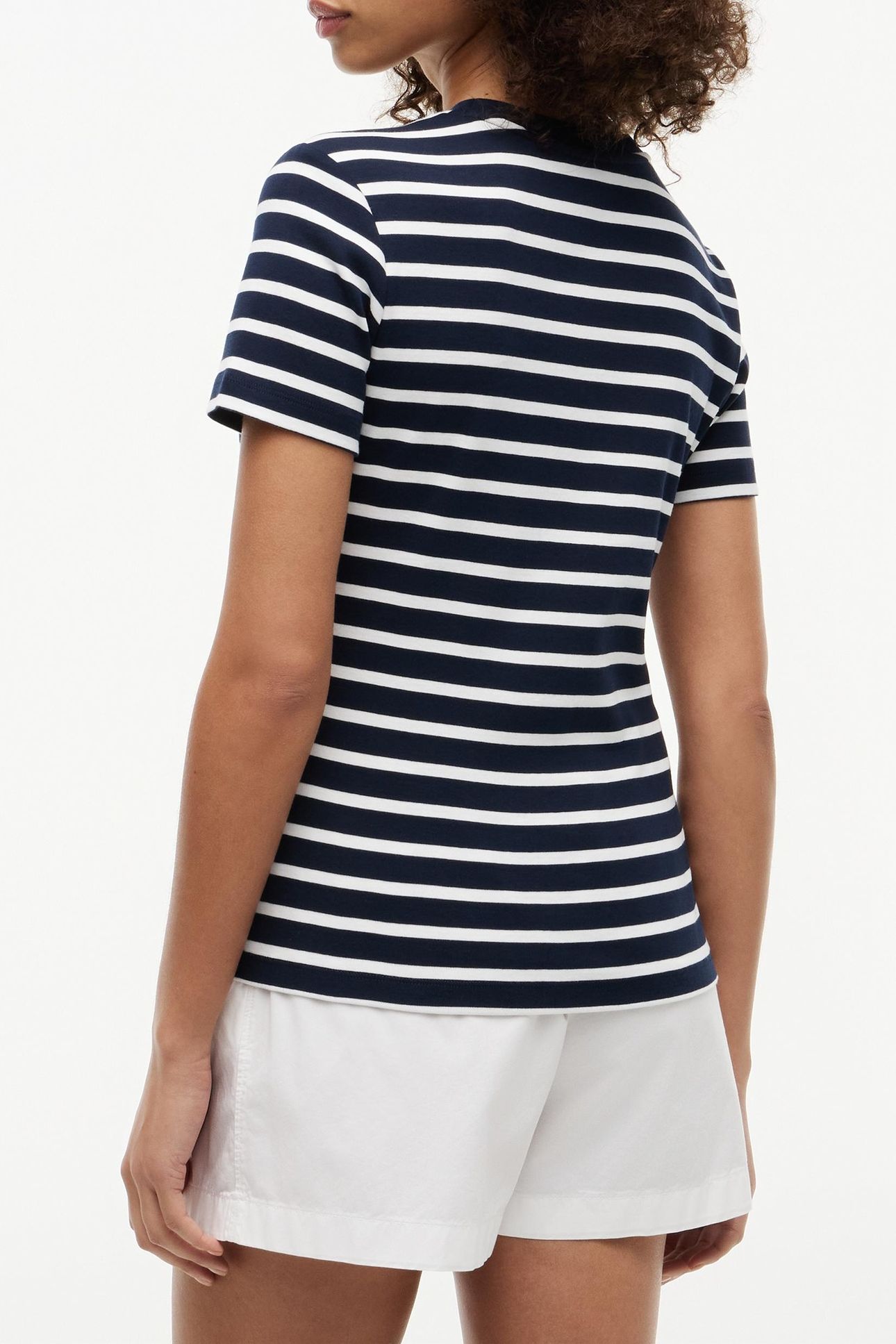 SLIM CODY C-NECK SS BRETON STRIPE DARK NIGHT/ECRU 3