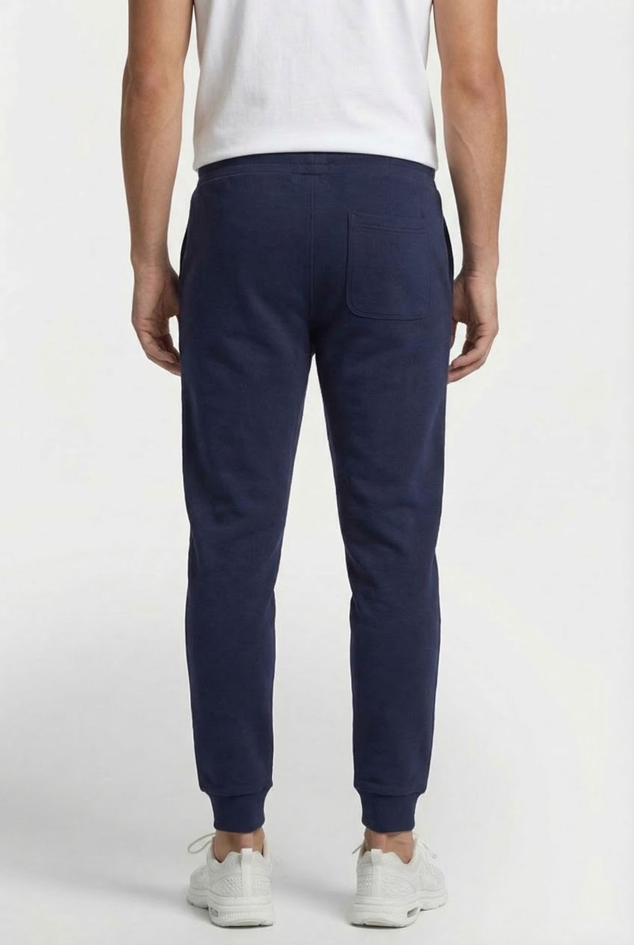 SKINNY FIT COTTON JOGGERS NAVY 2