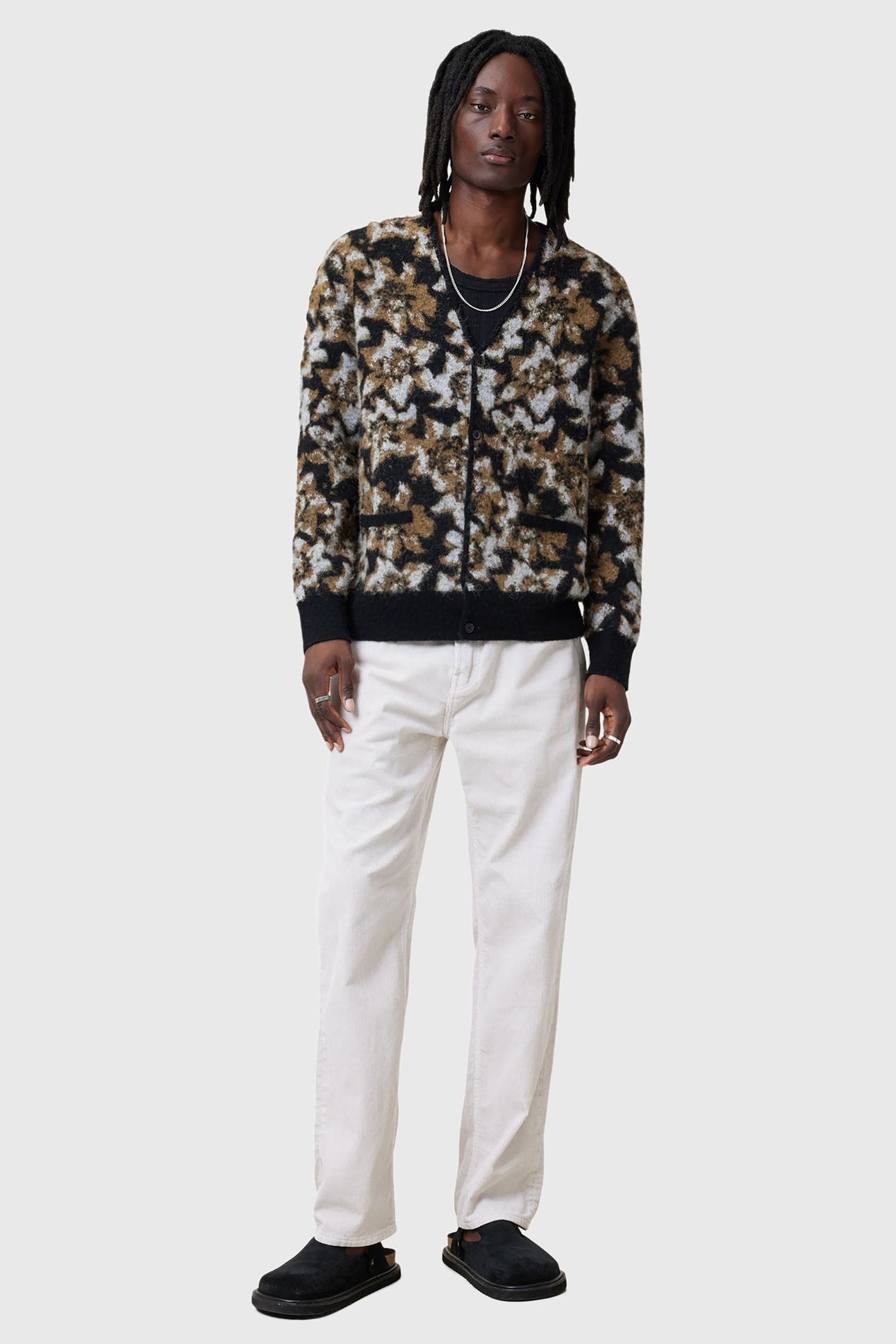 FLORELLE CARDIGAN BLACK/BROWN 1