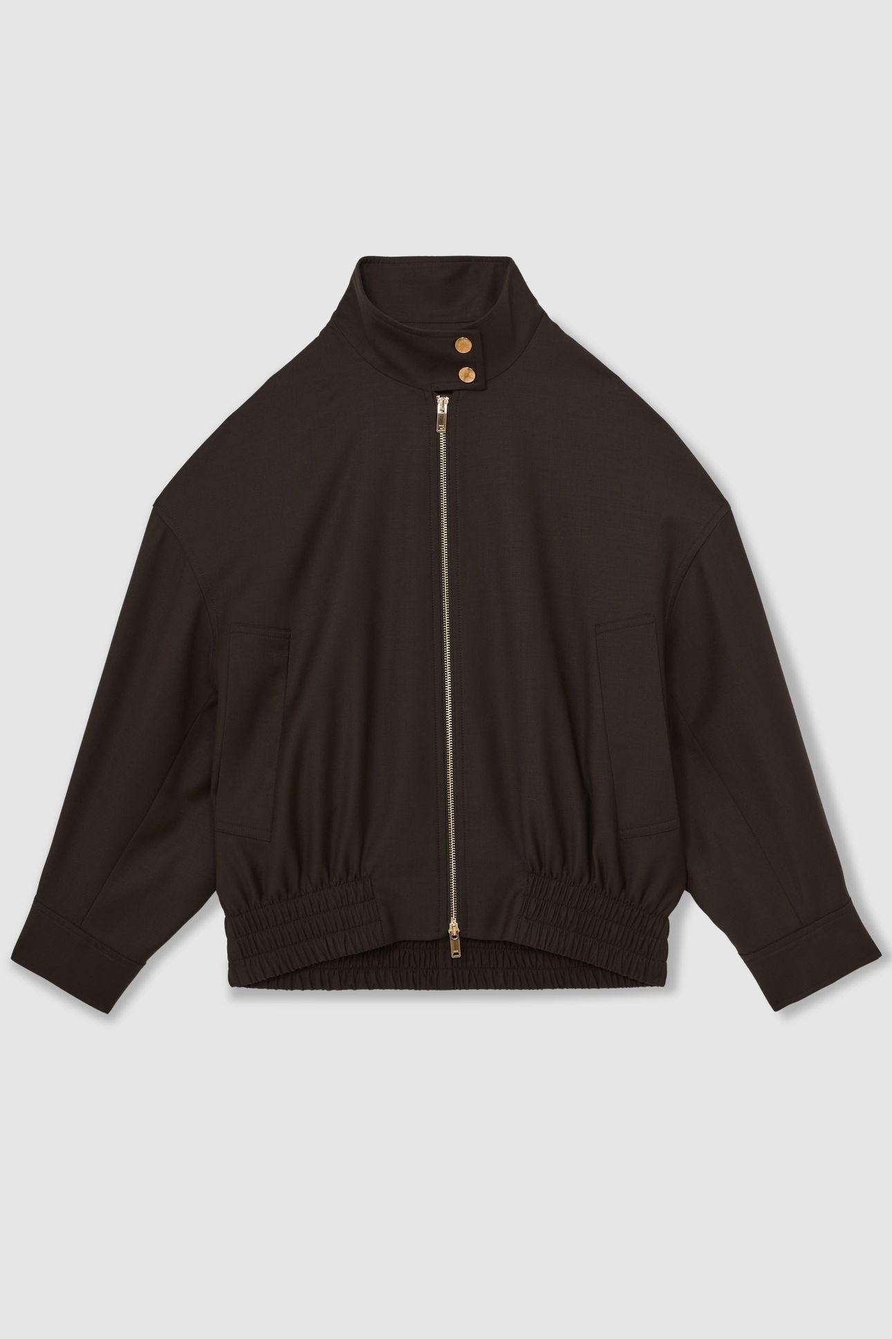 CASUAL BOMBER JACKET CHOCOLATE BROWN 4