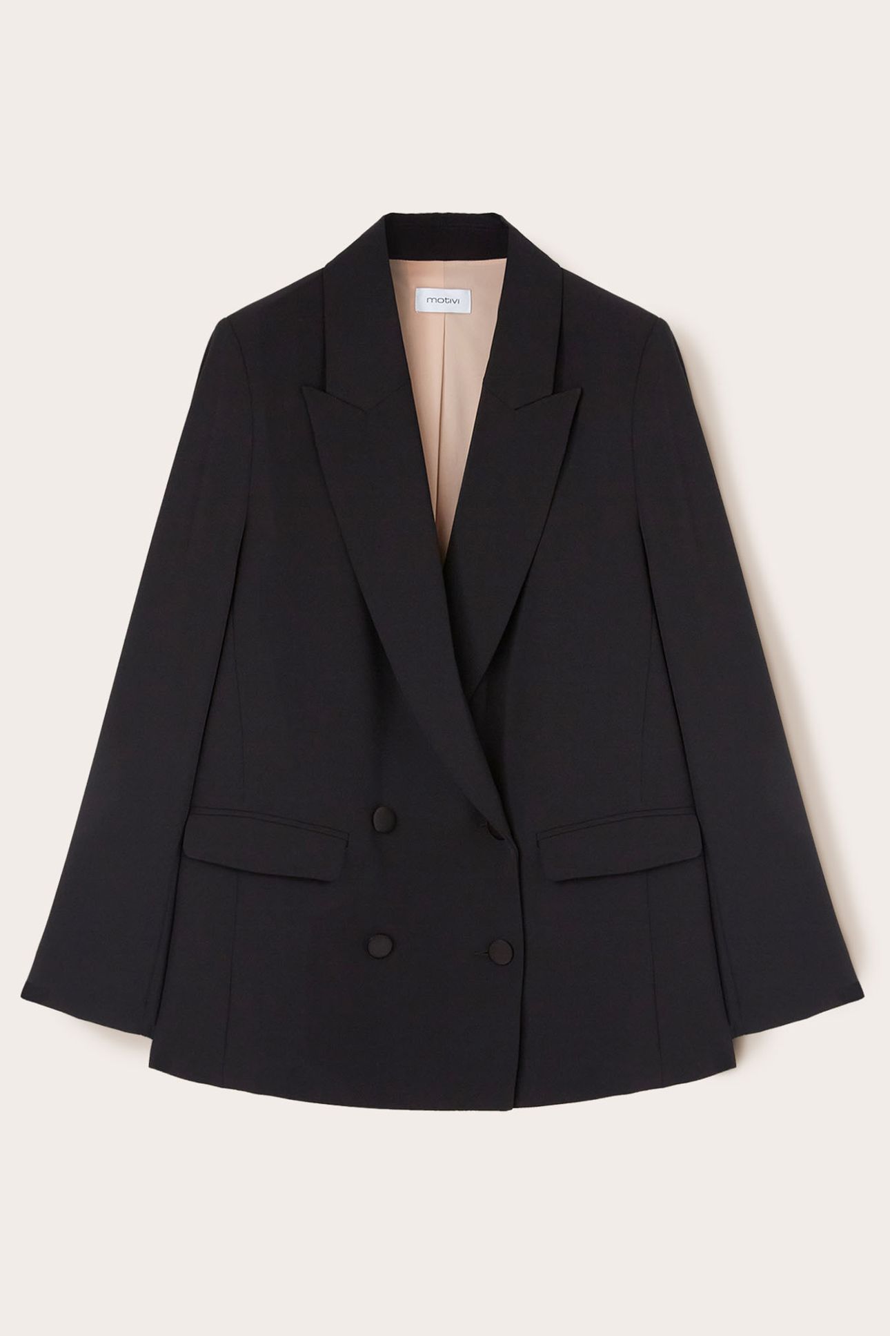 DOUBLE-BREASTED OVERSIZED BLAZER BLACK 5