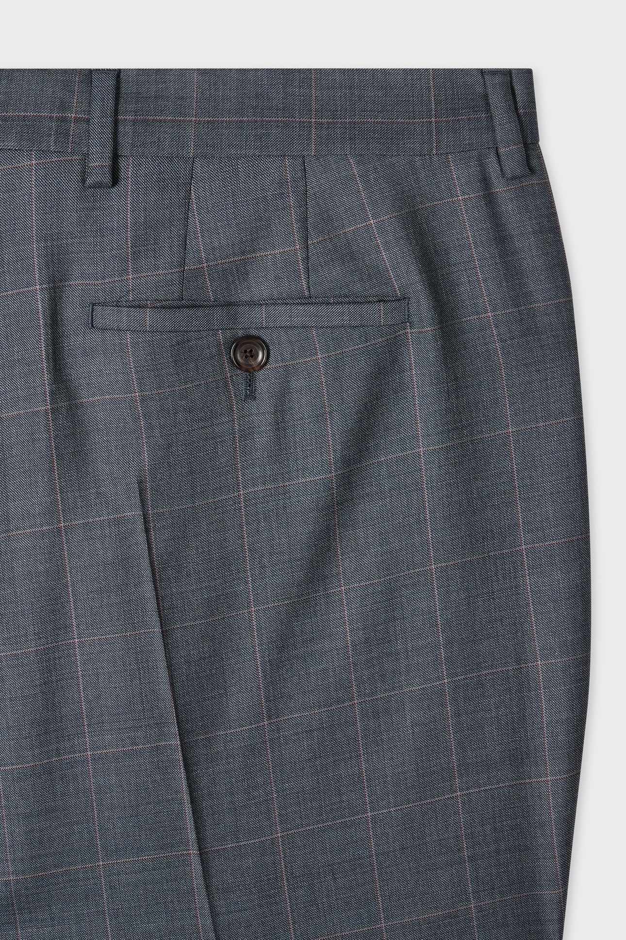 TAILORED FIT 2 BUTTON SUIT GREYISH BLUE 8