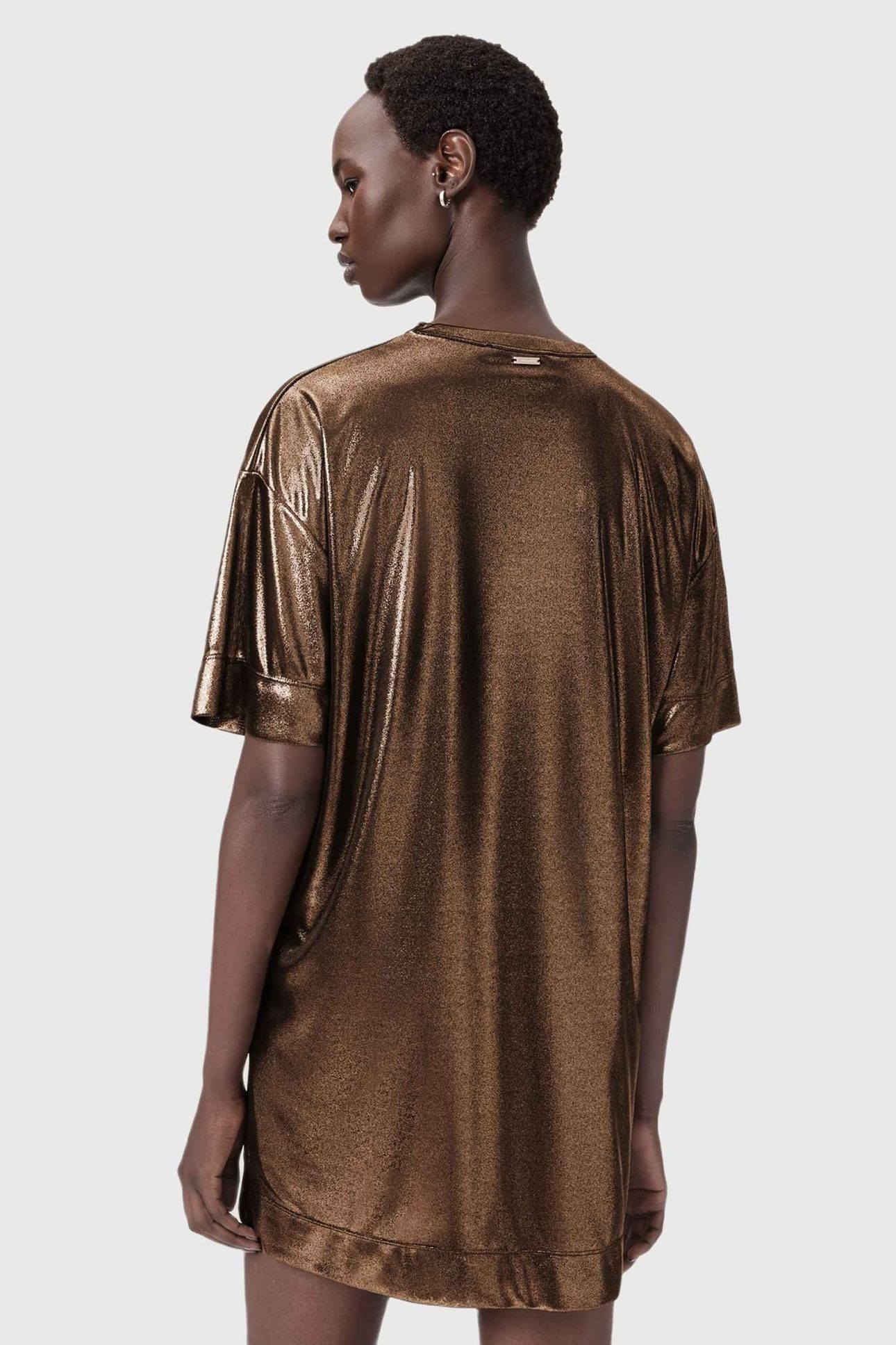 SPARKLE TEE DRESS BRONZE GOLD 2