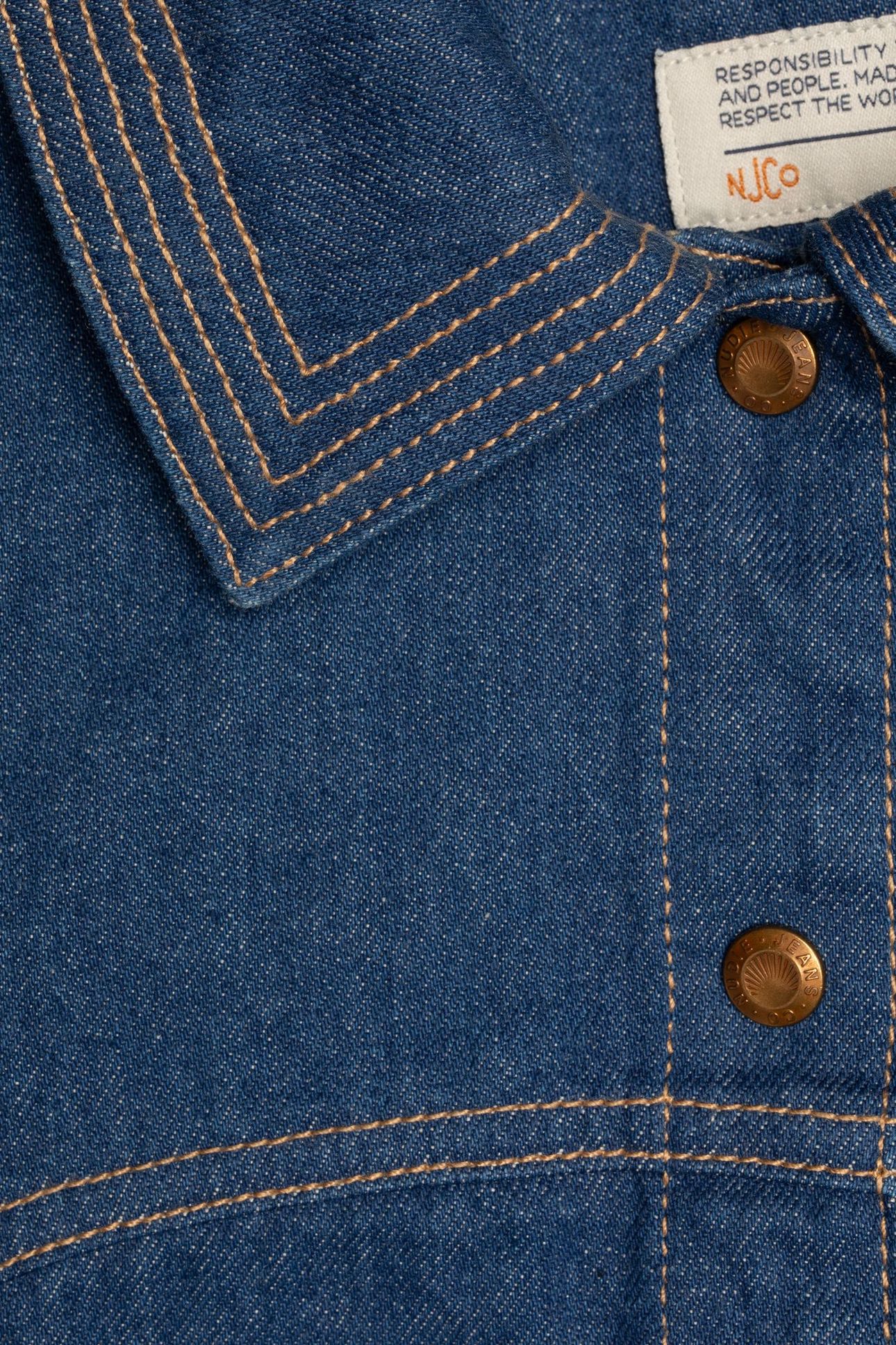MAJ WESTERN DENIM DRESS BLUE 6