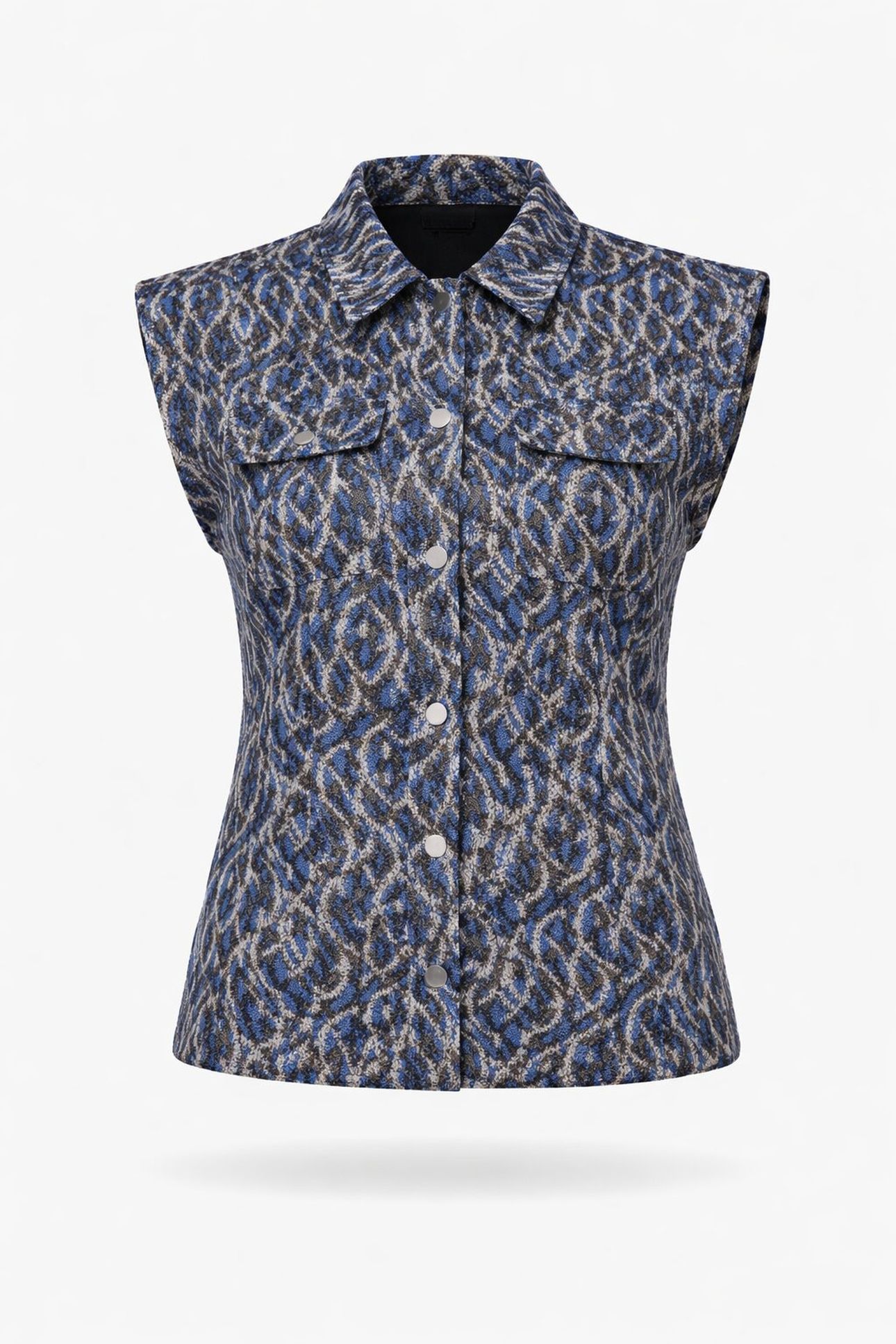 GILET OFF-WHITE/BLUE 1