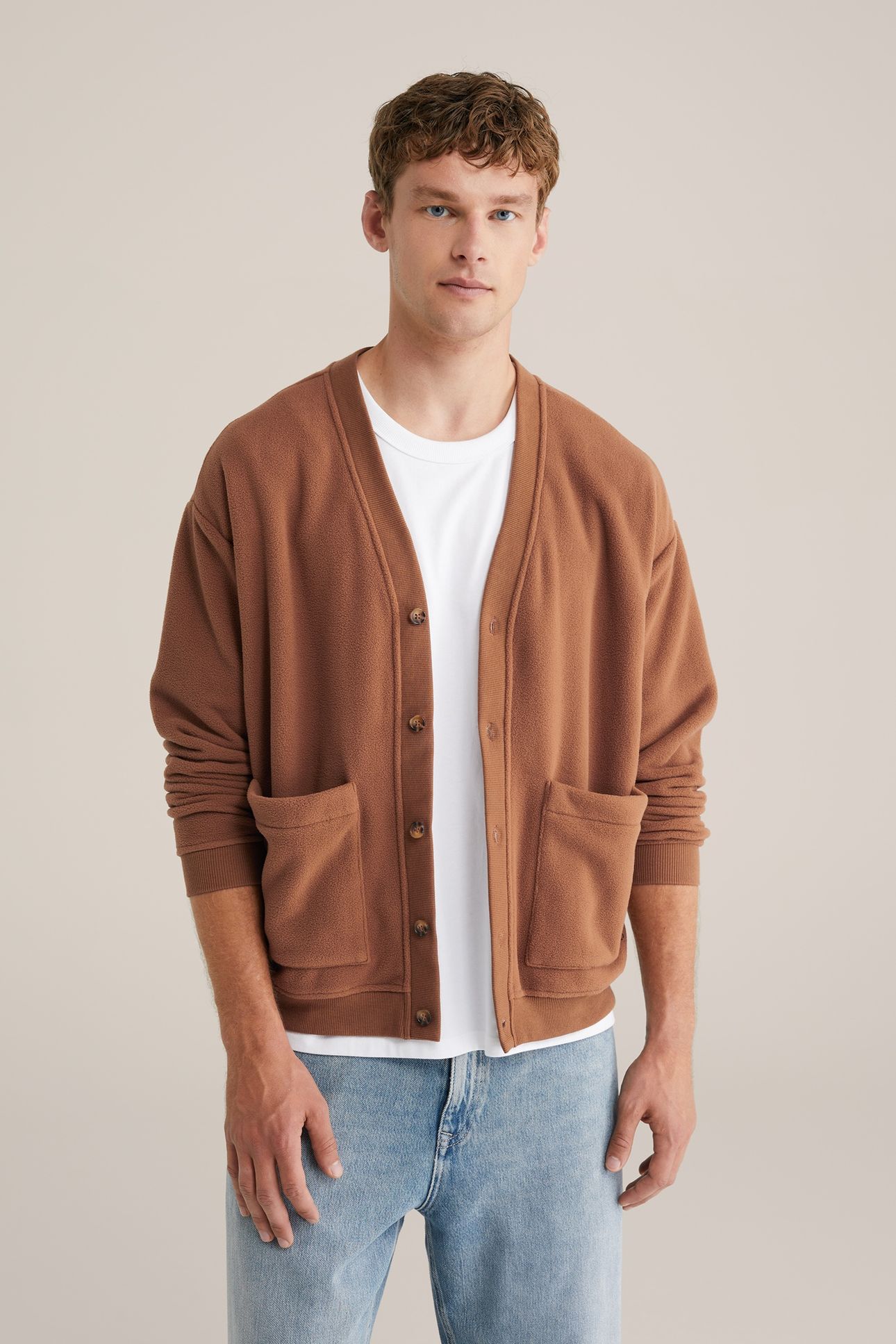 CARDIGAN CINNAMON BROWN 1
